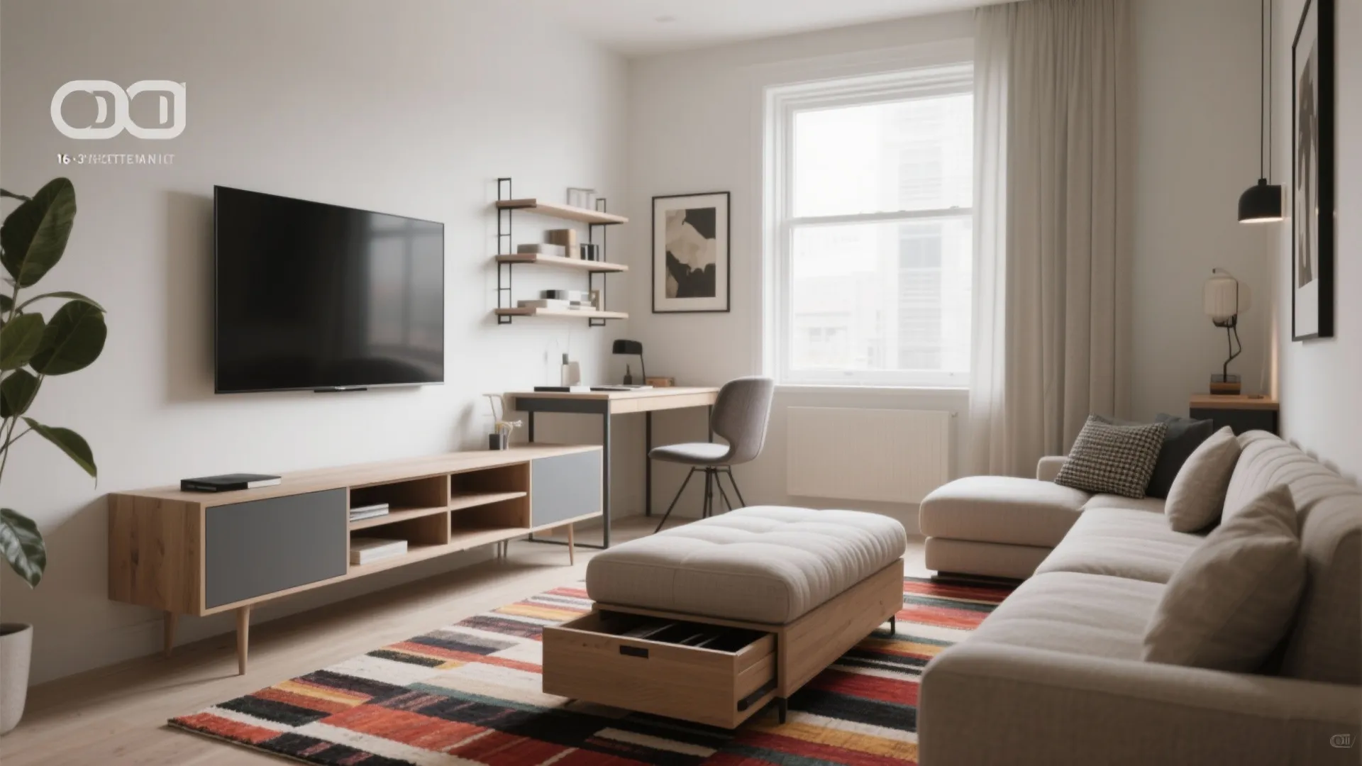 5. Multi-function furniture and intentional sightlines