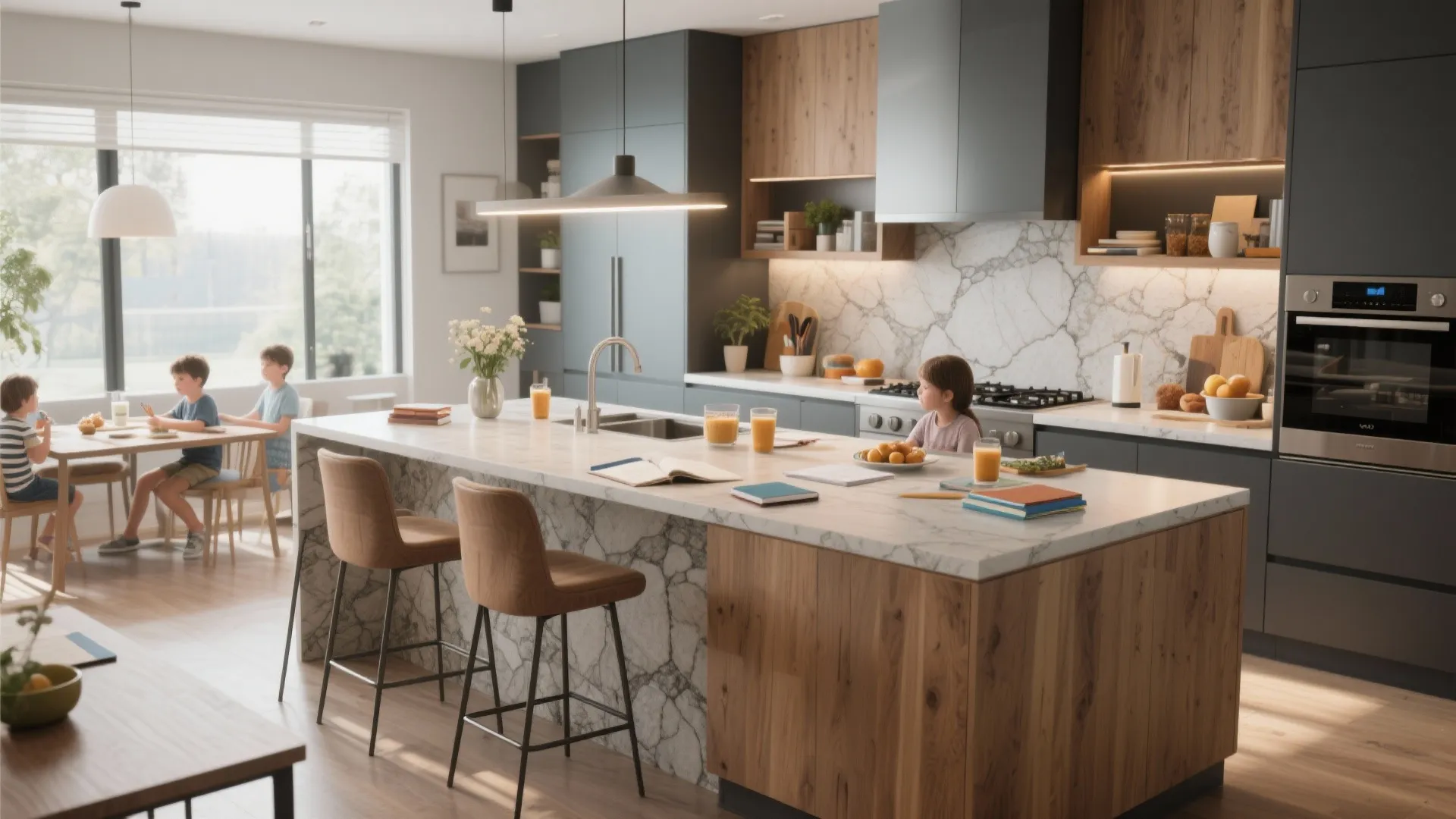 3. Multi-Functional Kitchen Island