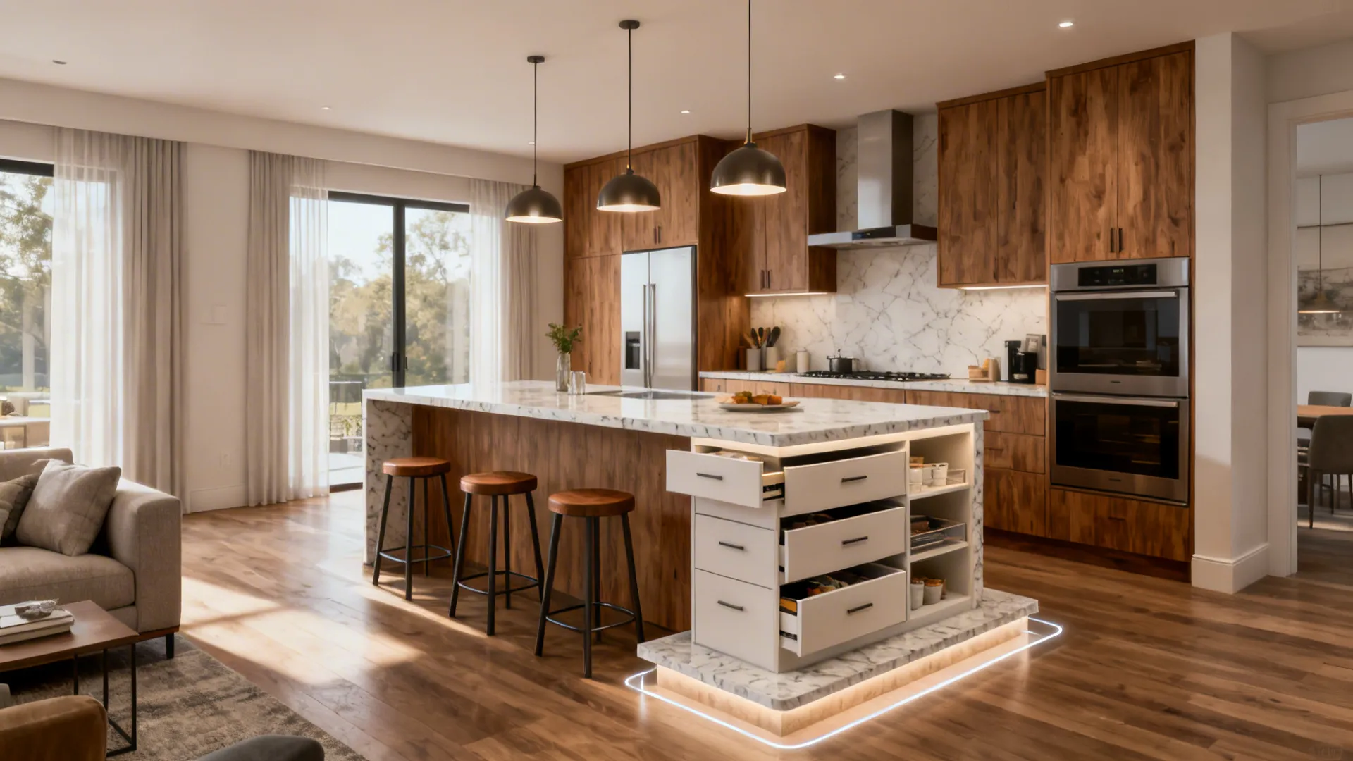 2. Islands as furniture and function