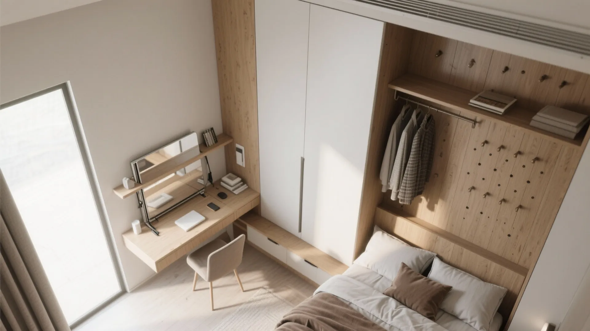 Multi-functional furniture and vertical thinking