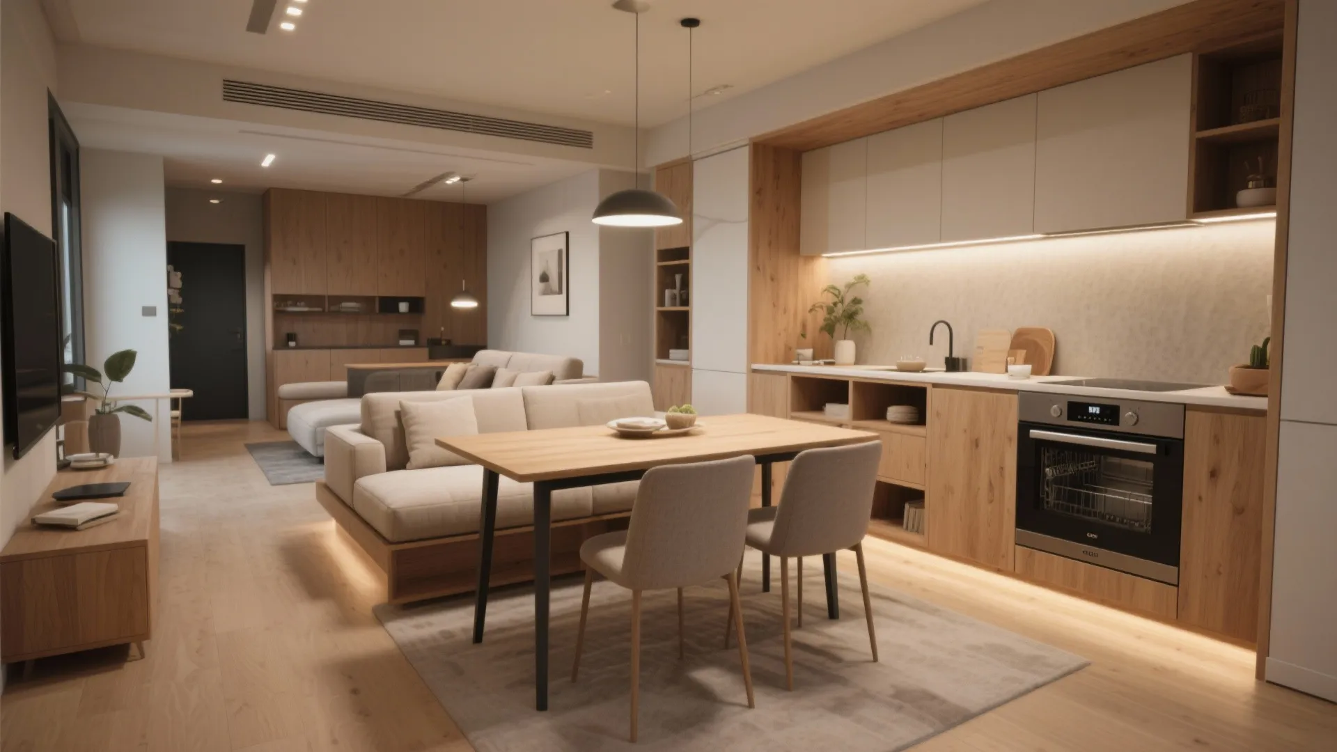 4. Multi-functional furniture and hidden appliances