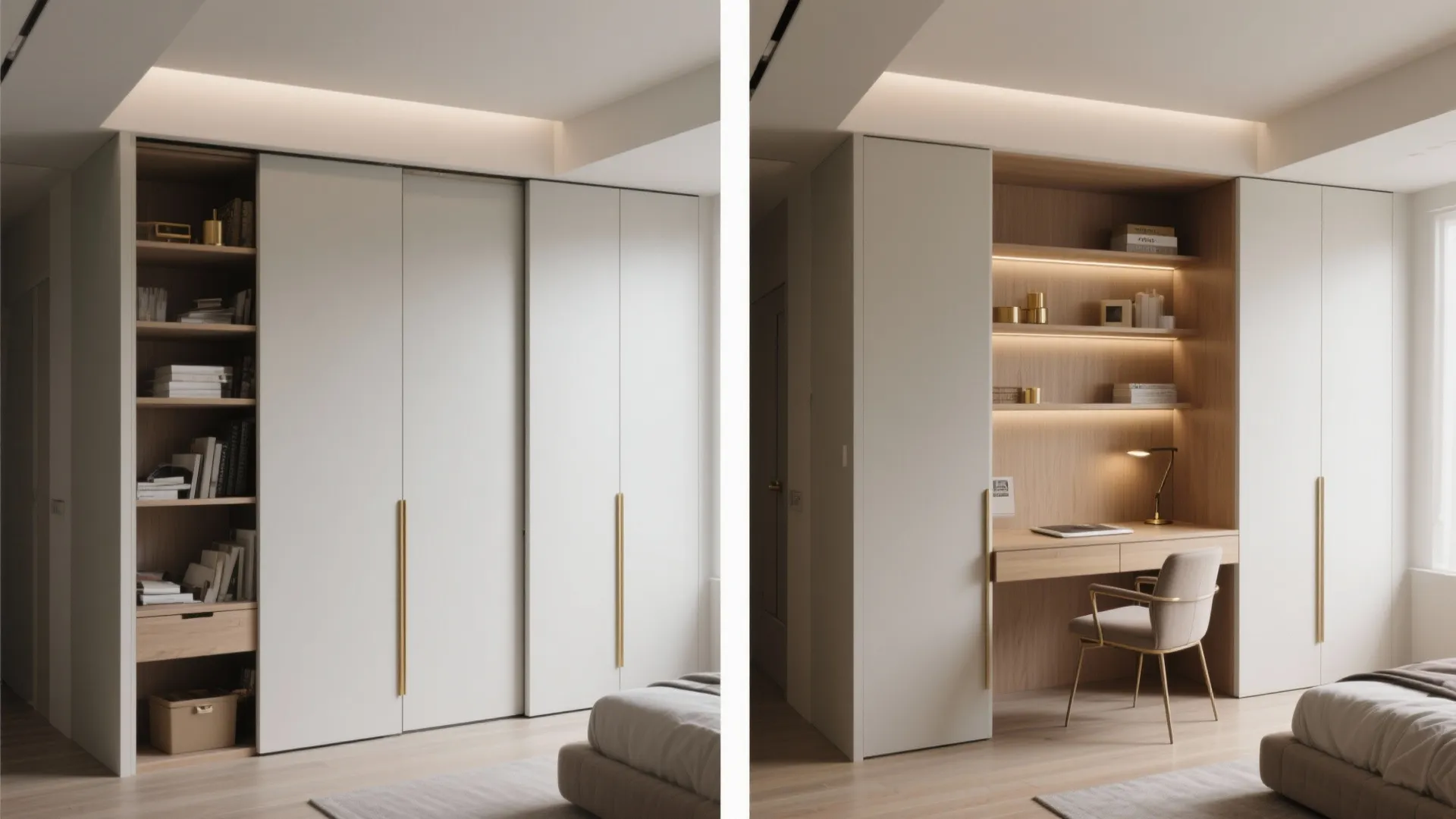 5. Multi-Functional Shelving: Desks, Dividers, and Doors