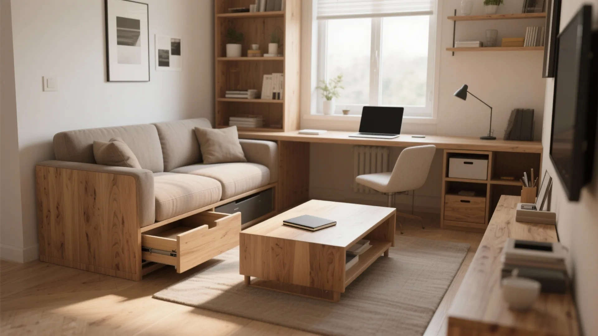 2. Embrace multifunctional furniture