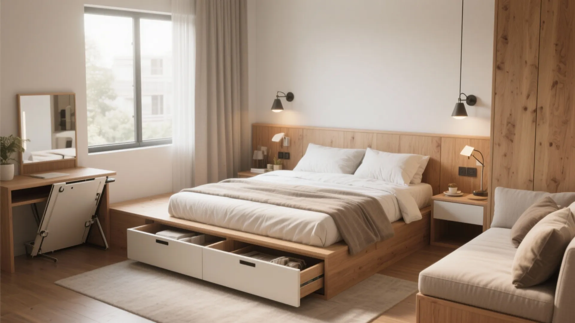 5. Multi-functional bedroom solutions