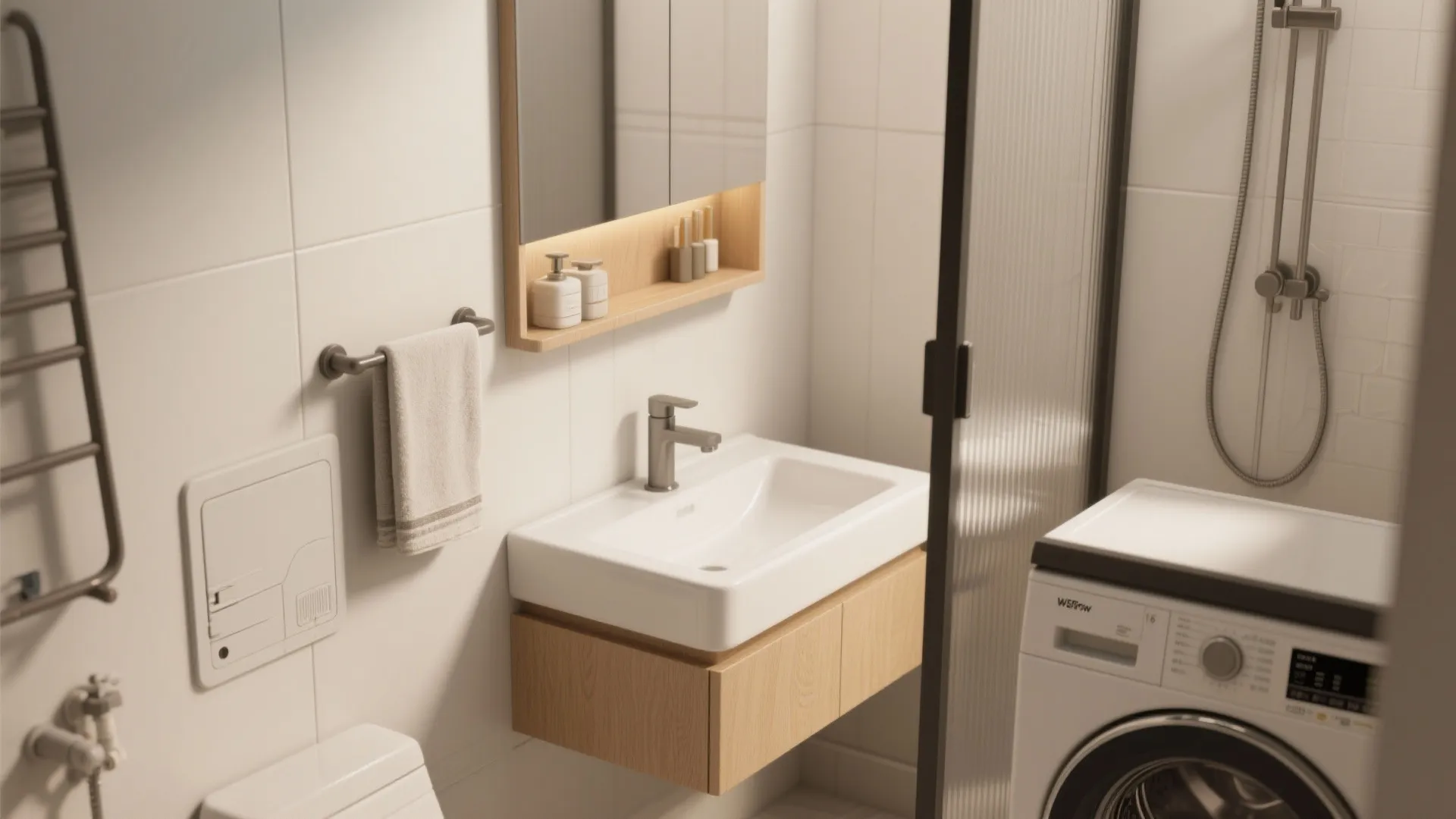 5. Multi-functional fixtures and compact layouts