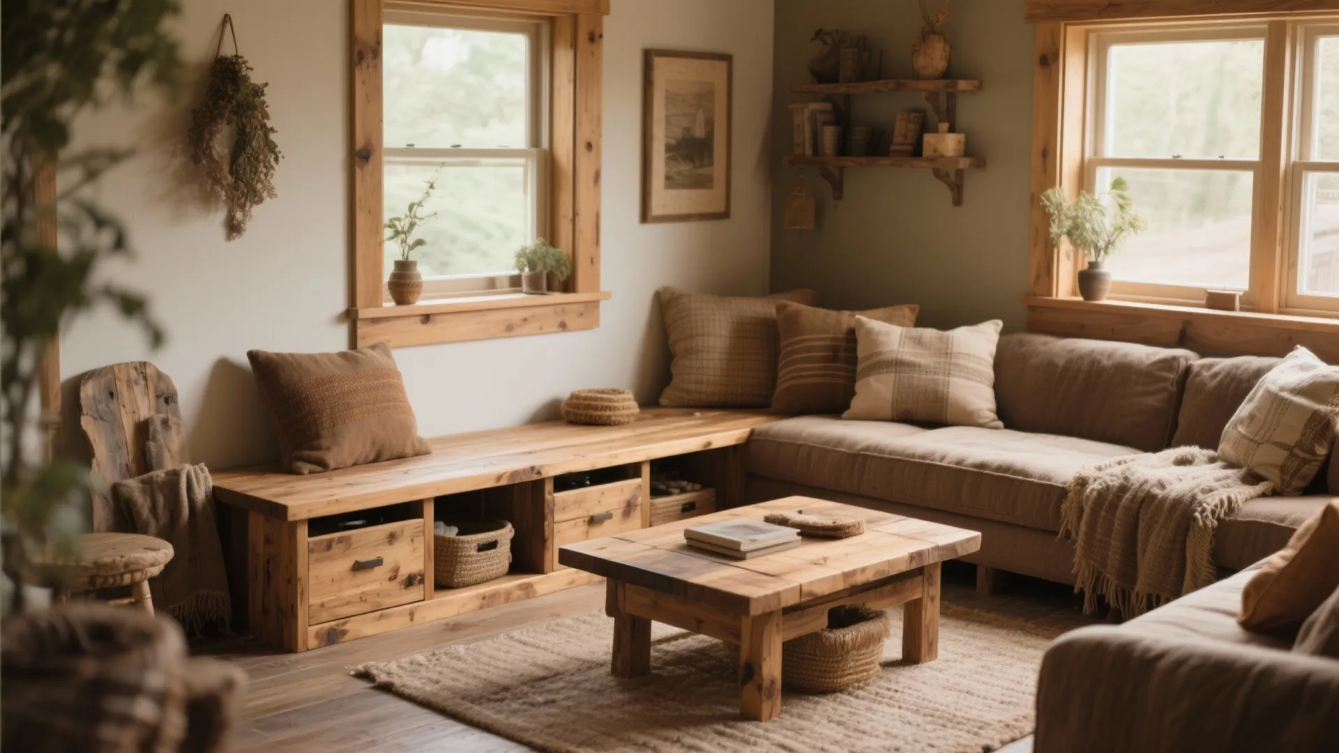 10. Multi-Functional Rustic Furniture