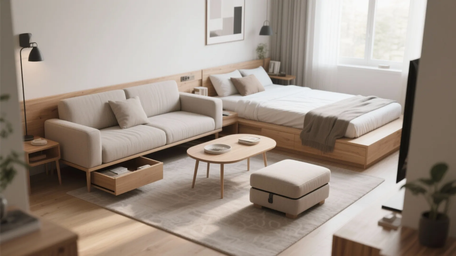 Multi-functional furniture for efficiency