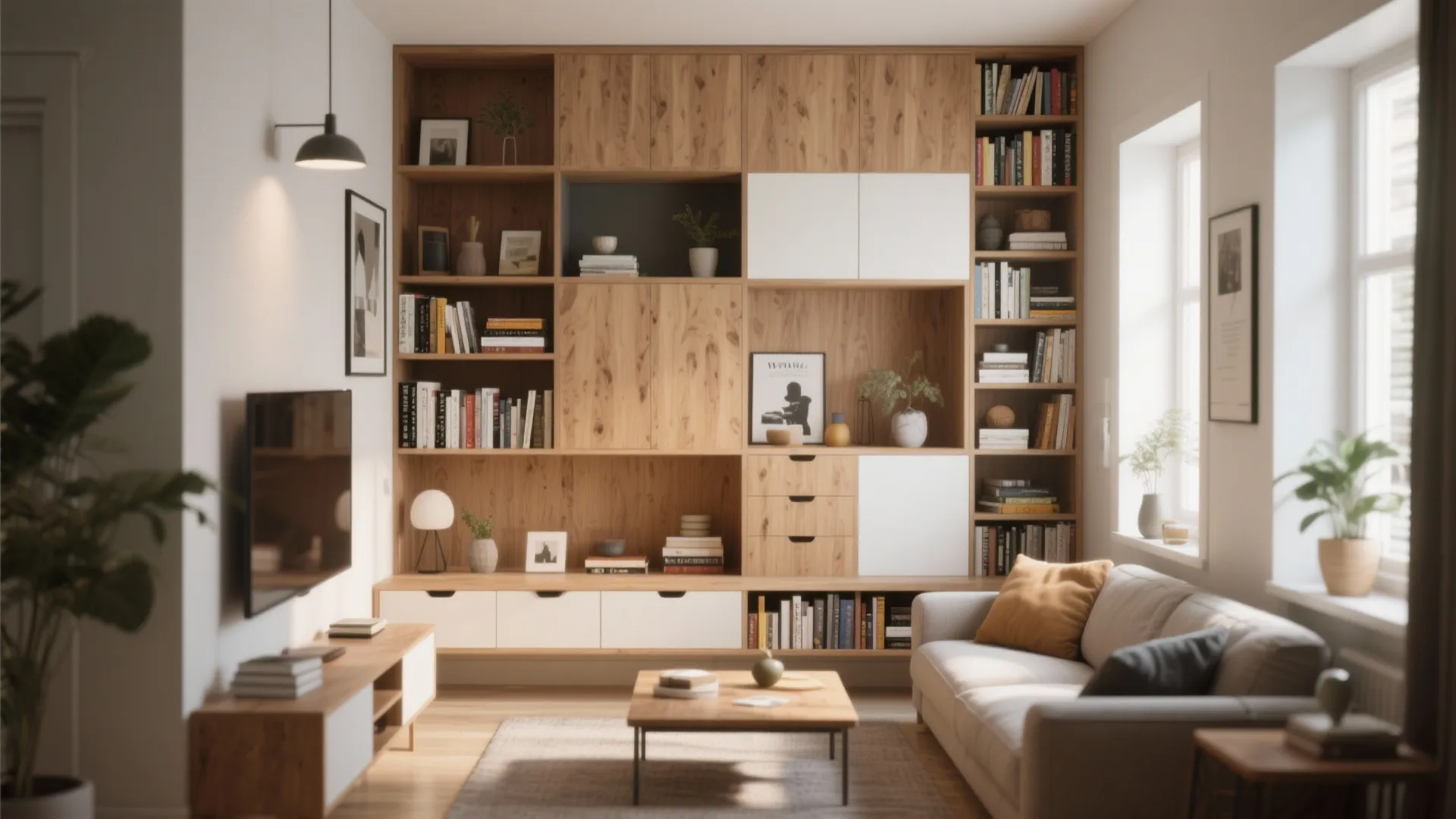 Multi-Functional Shelving Walls