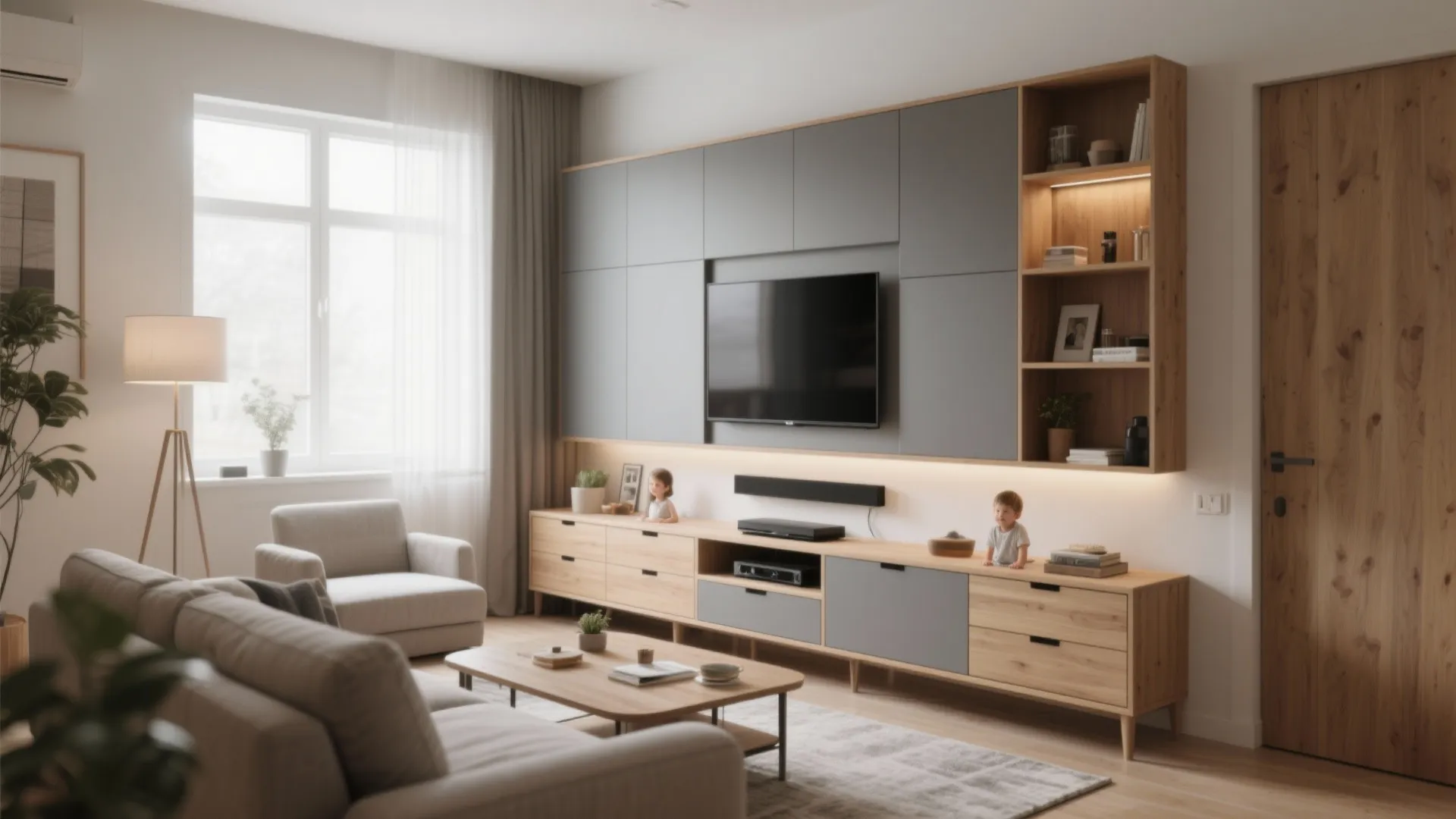 3. Multi-Functional Storage Walls