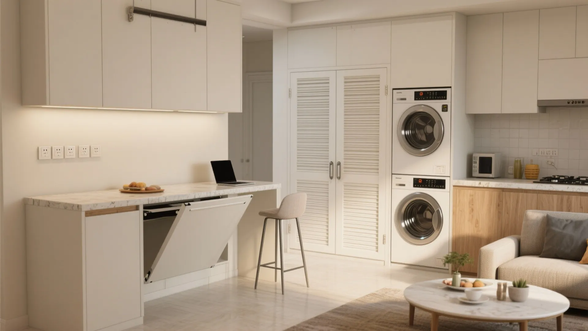 Multi-Functional Dining and Utility Zones