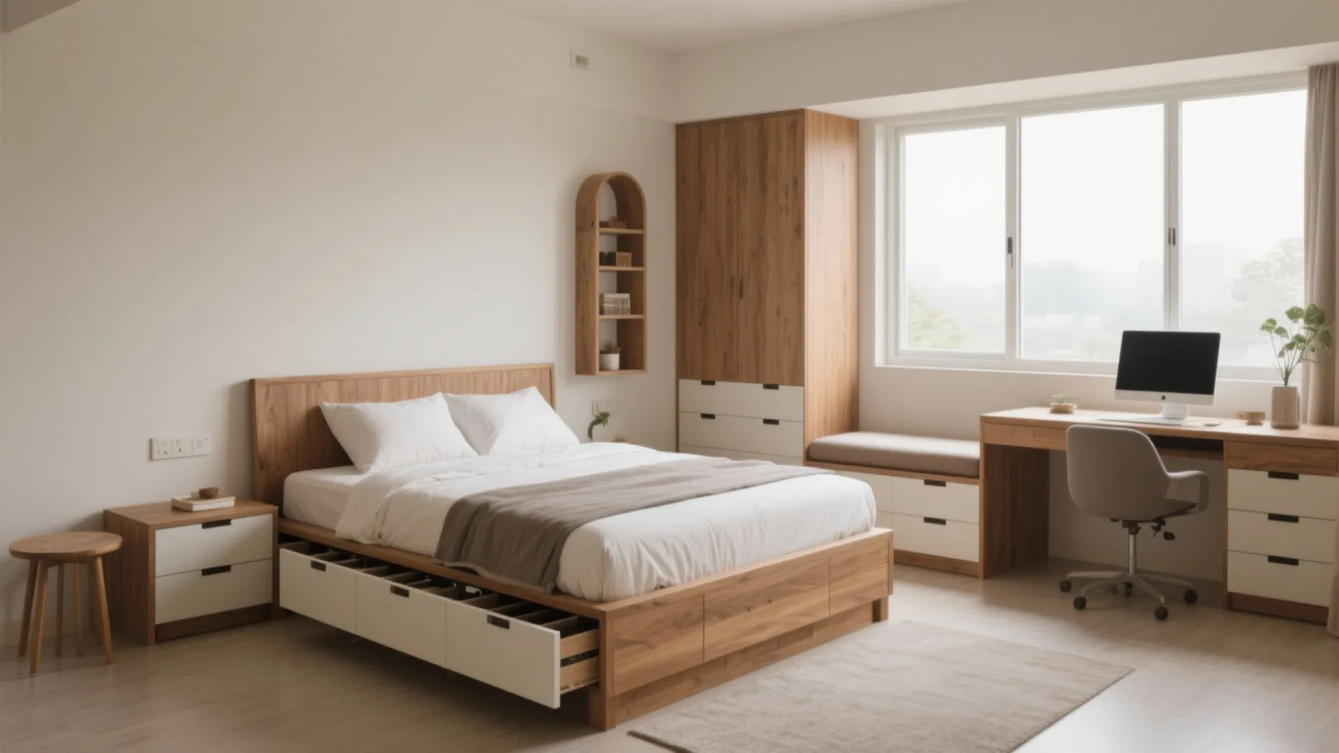 4) Multi-Functional Furniture and Built-Ins that Hide the Hustle