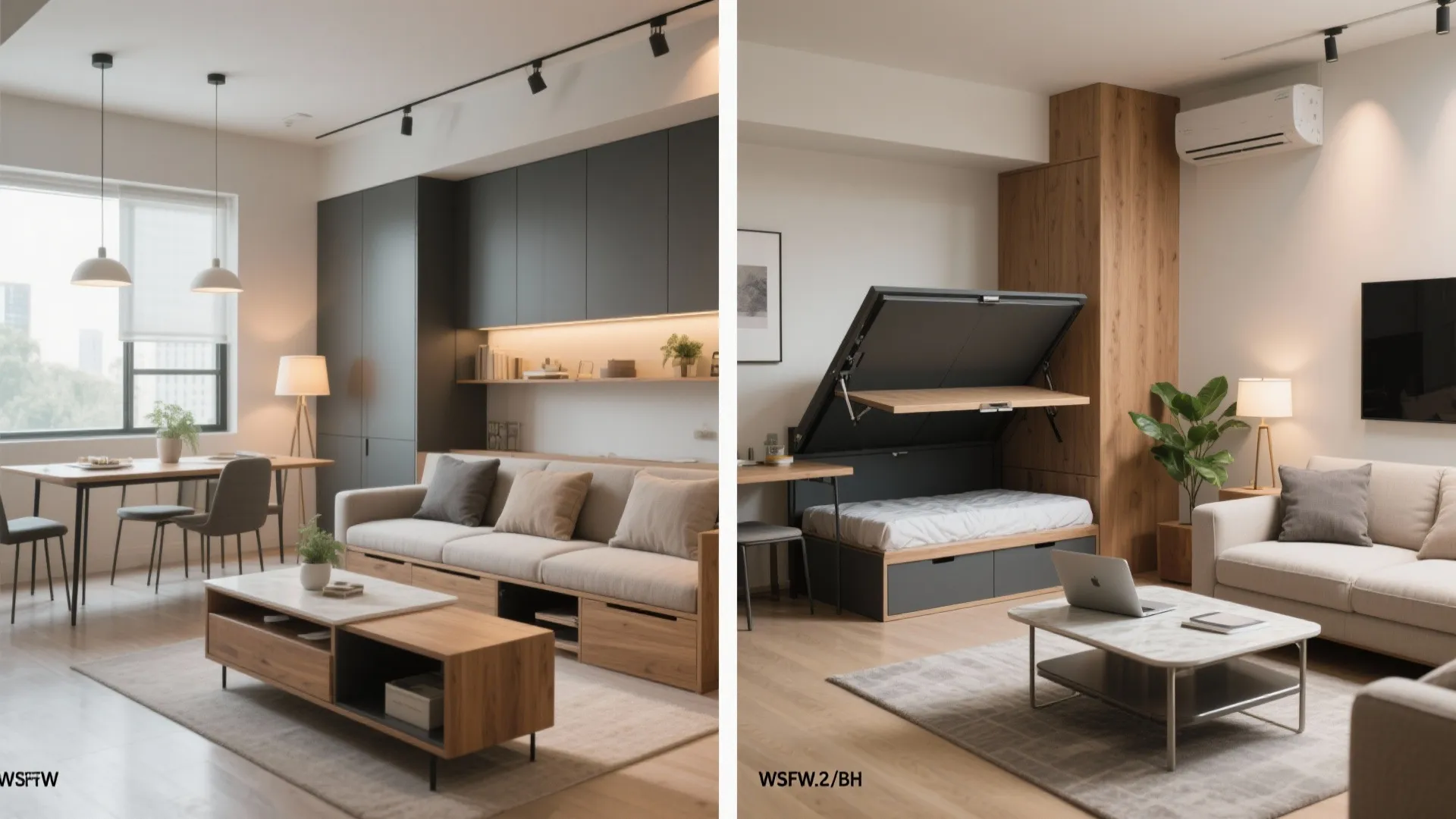 Multi-functional furniture with hidden utility