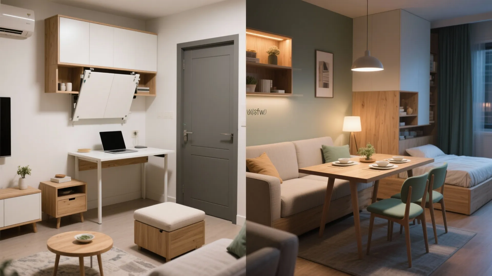 Multi-functional furniture that flips with your day