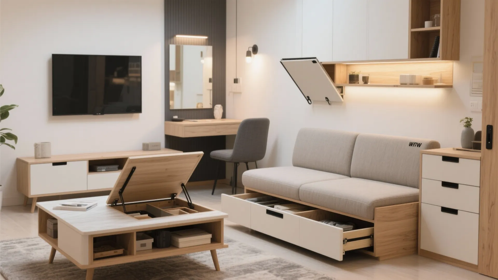 Multifunctional furniture that hides in plain sight