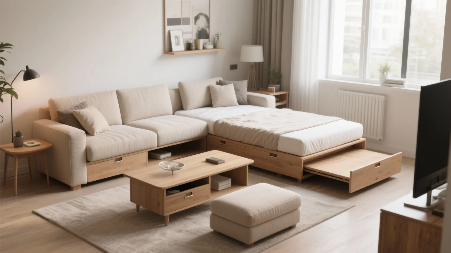 1. Multipurpose furniture that doubles the room’s function