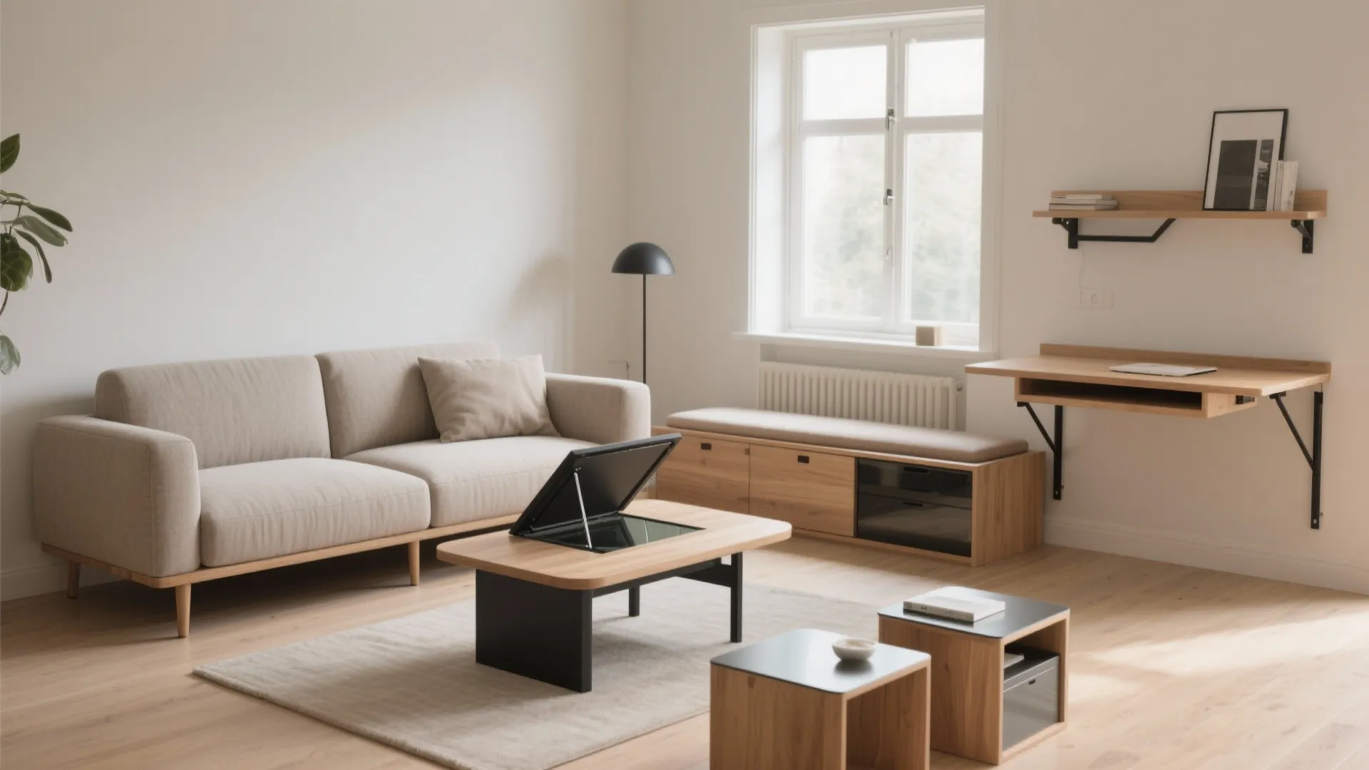 Multifunctional furniture with hidden storage