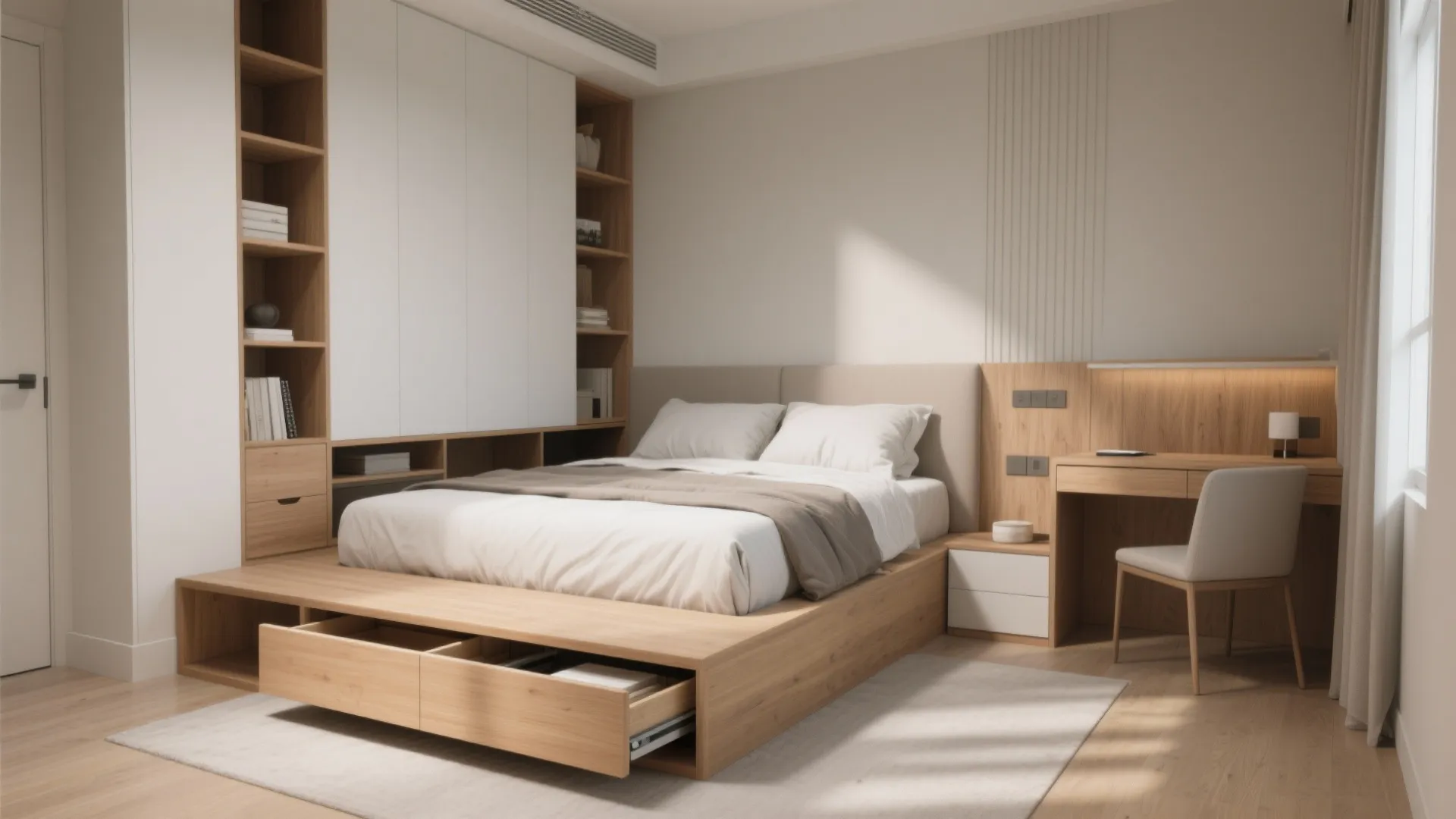 2. Multifunction furniture that hides clutter