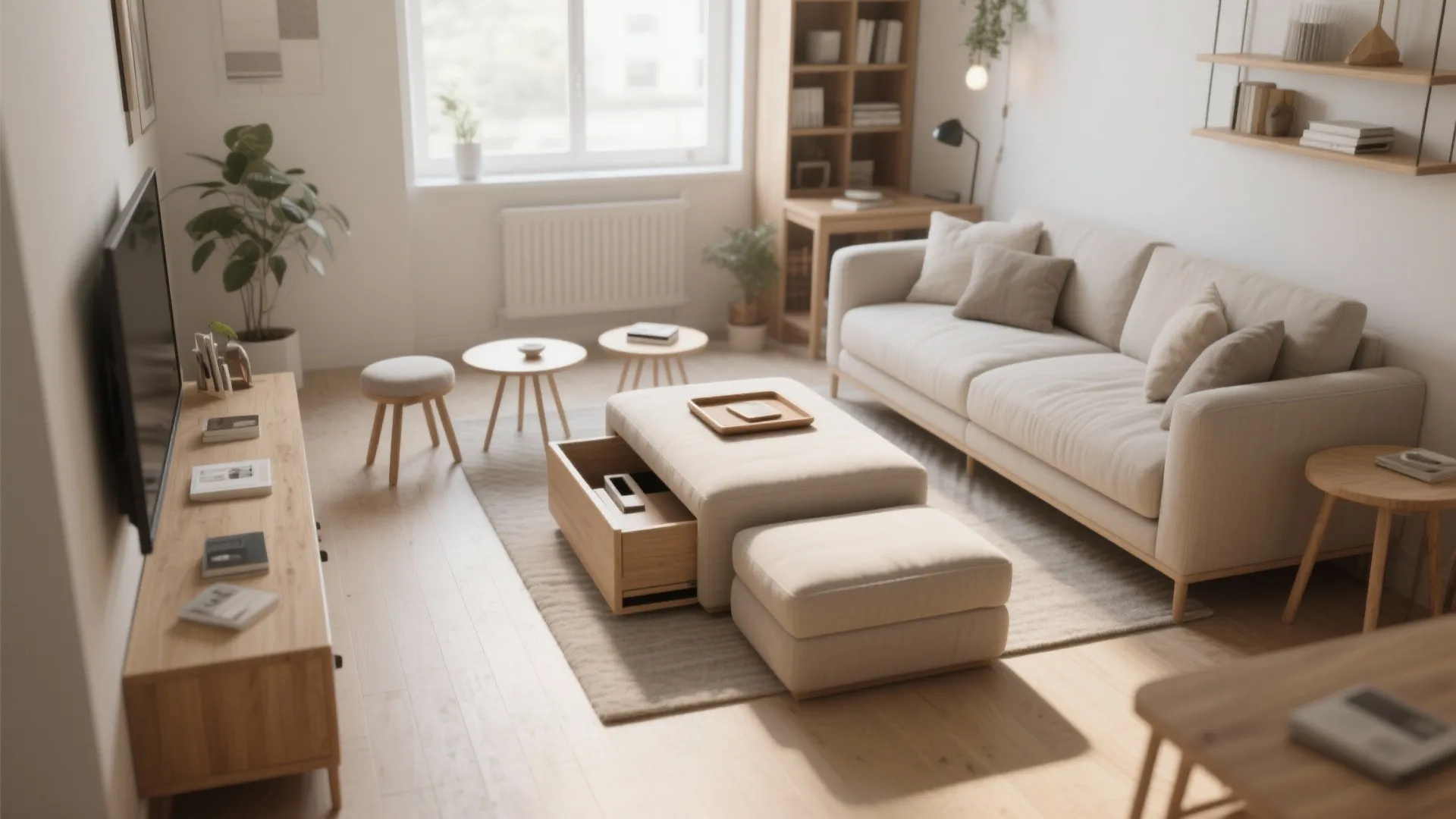 Multi-Function Heroes: Ottomans, Nesting Tables, Foldables