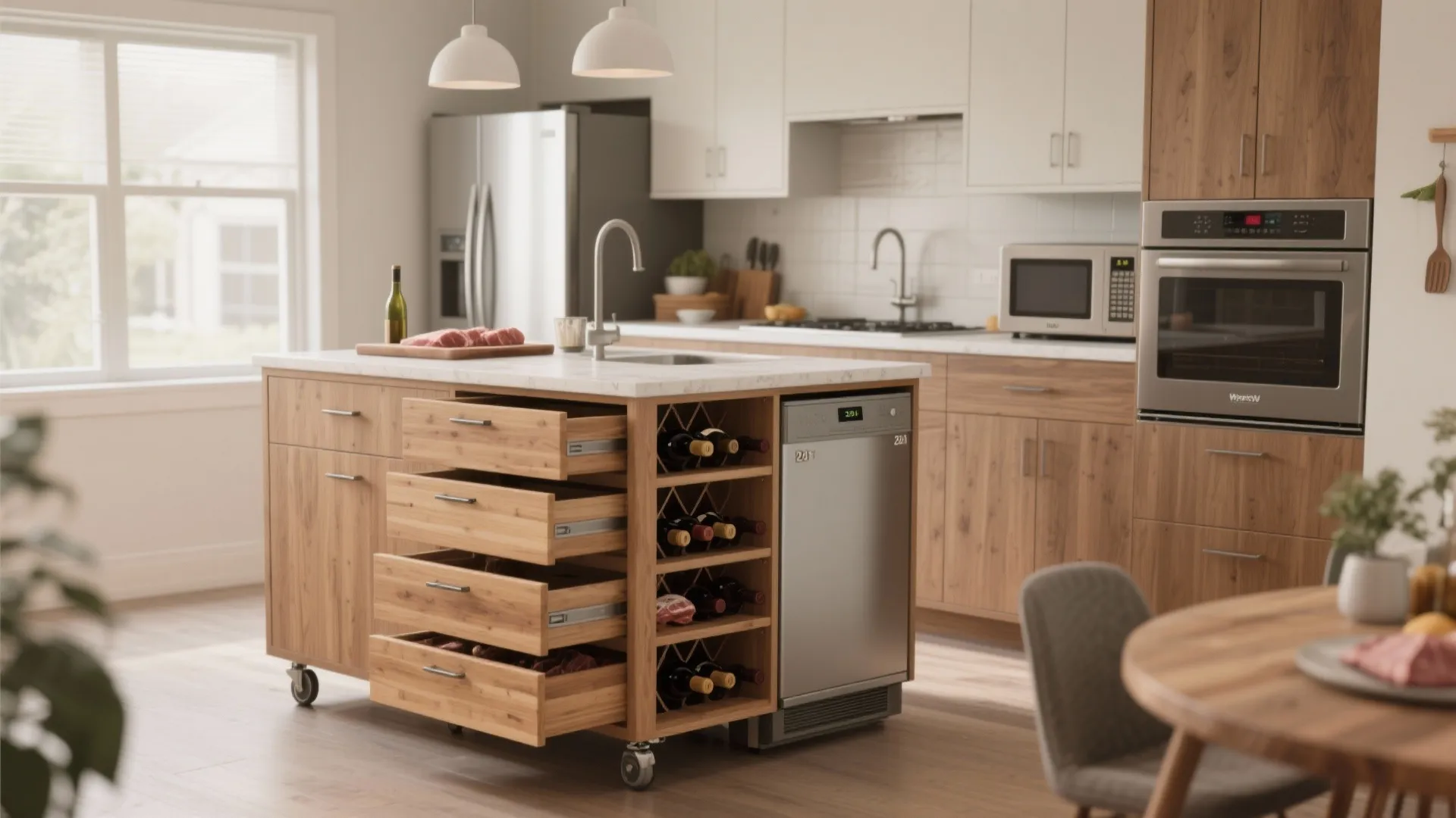 [Section: Multi-functional islands and compact appliances]