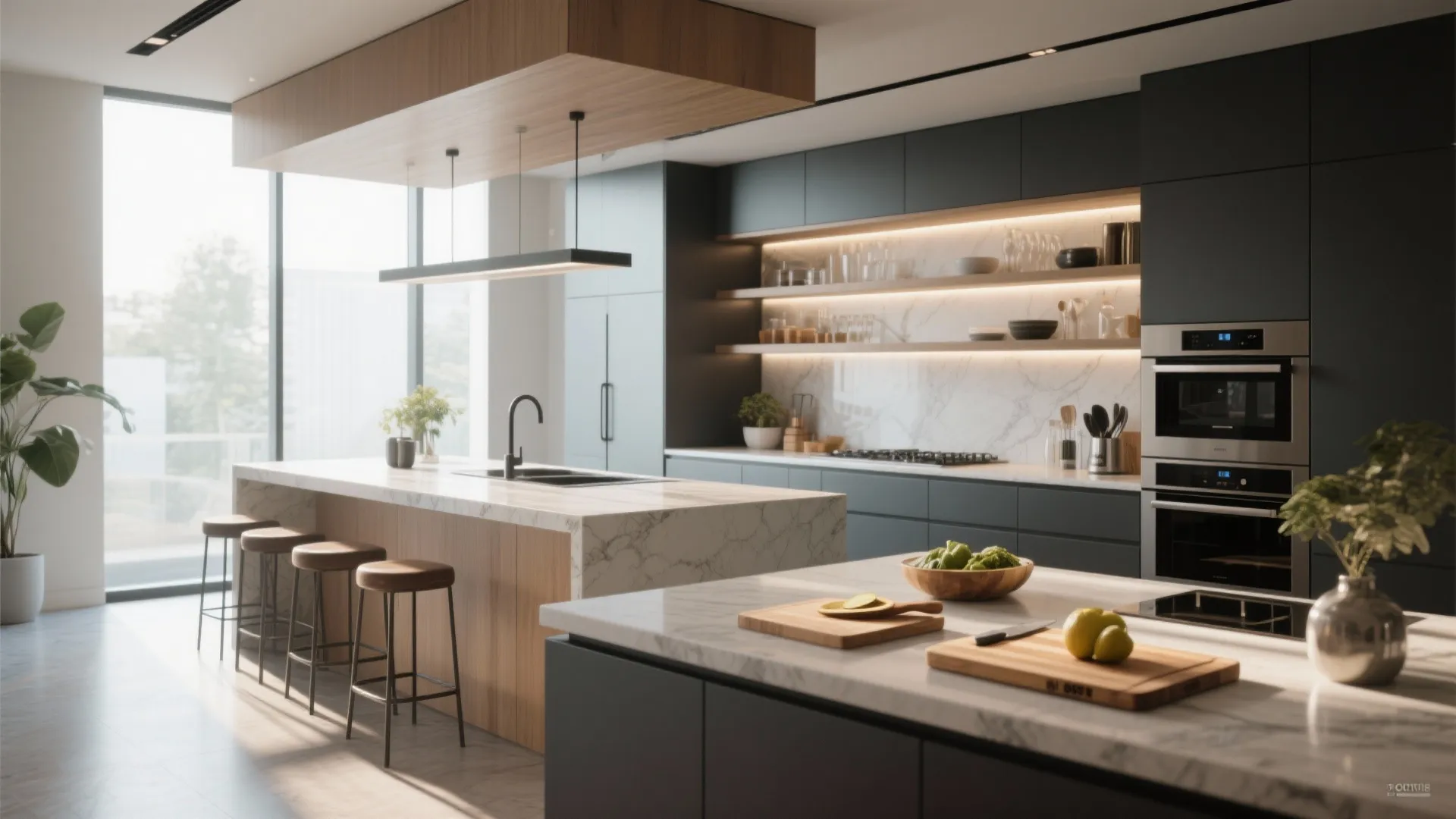 2. Multi-Level Countertops