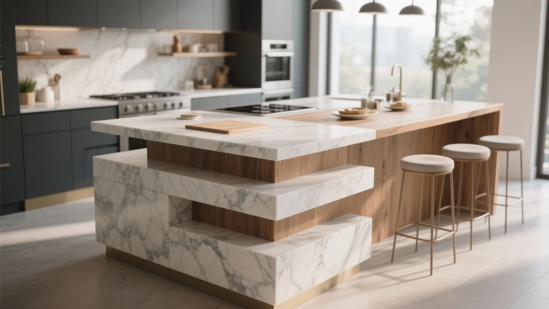 1. Multi-Level Countertops