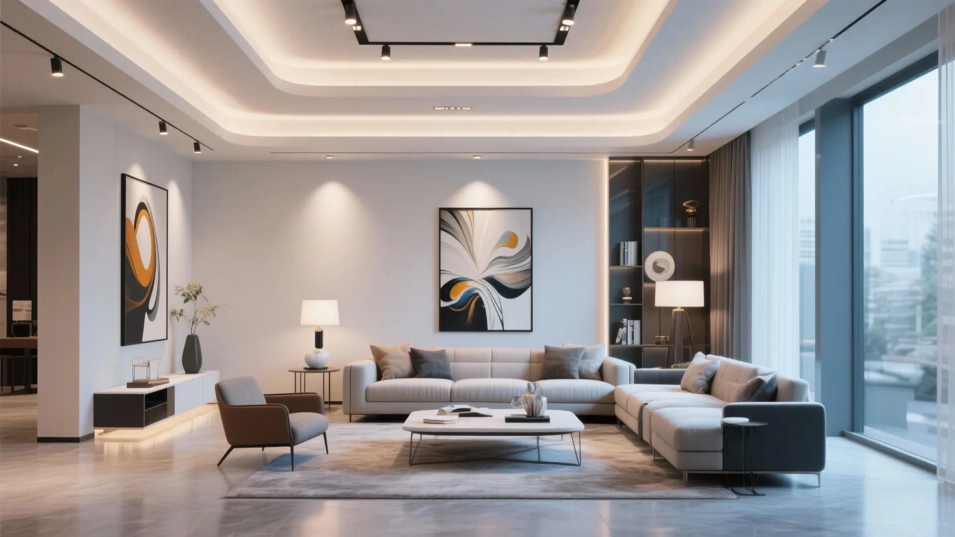 Contemporary Multi-Level POP with Spotlighting