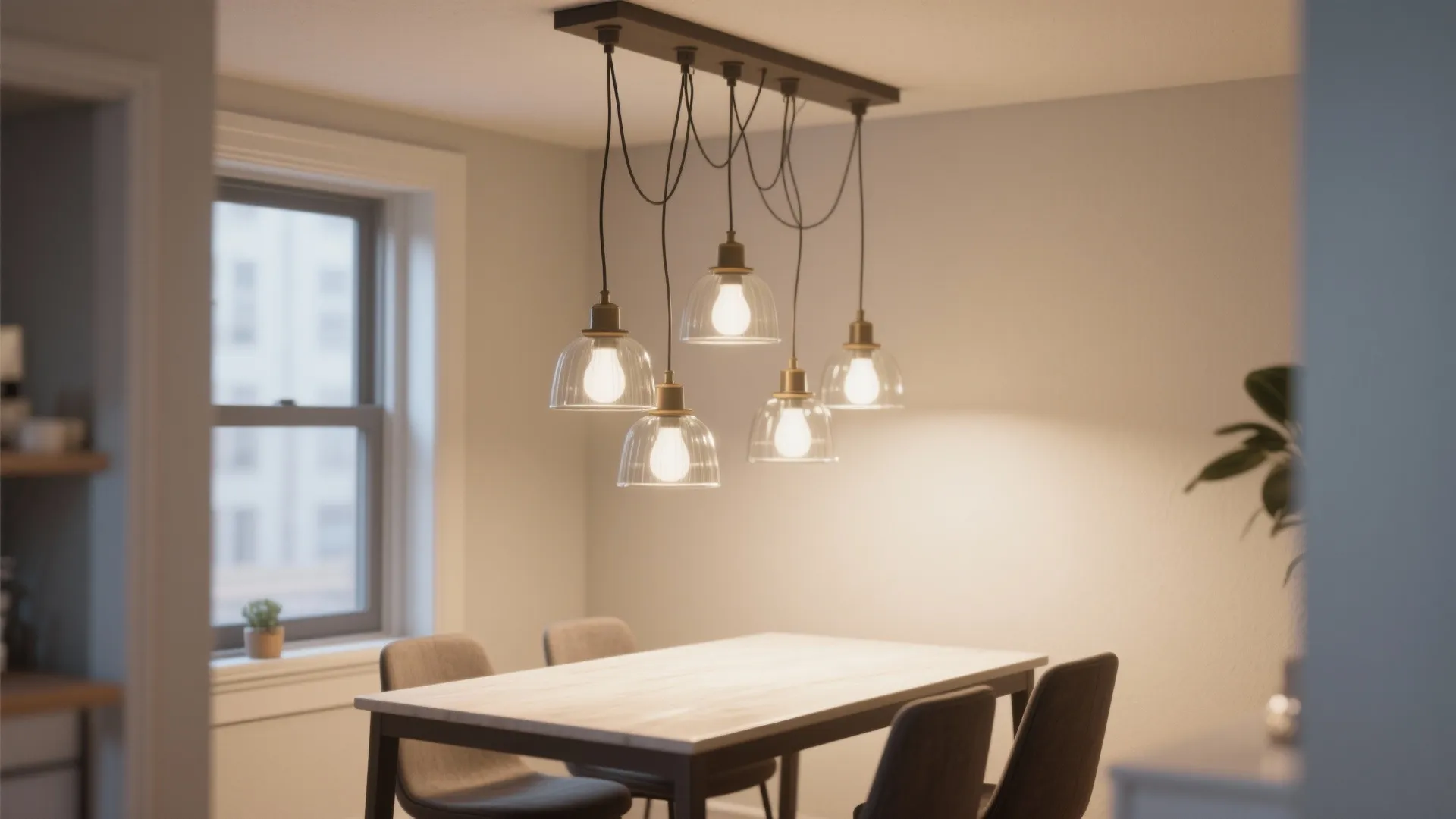 3) Minimalist multi-light clusters (compact canopies)