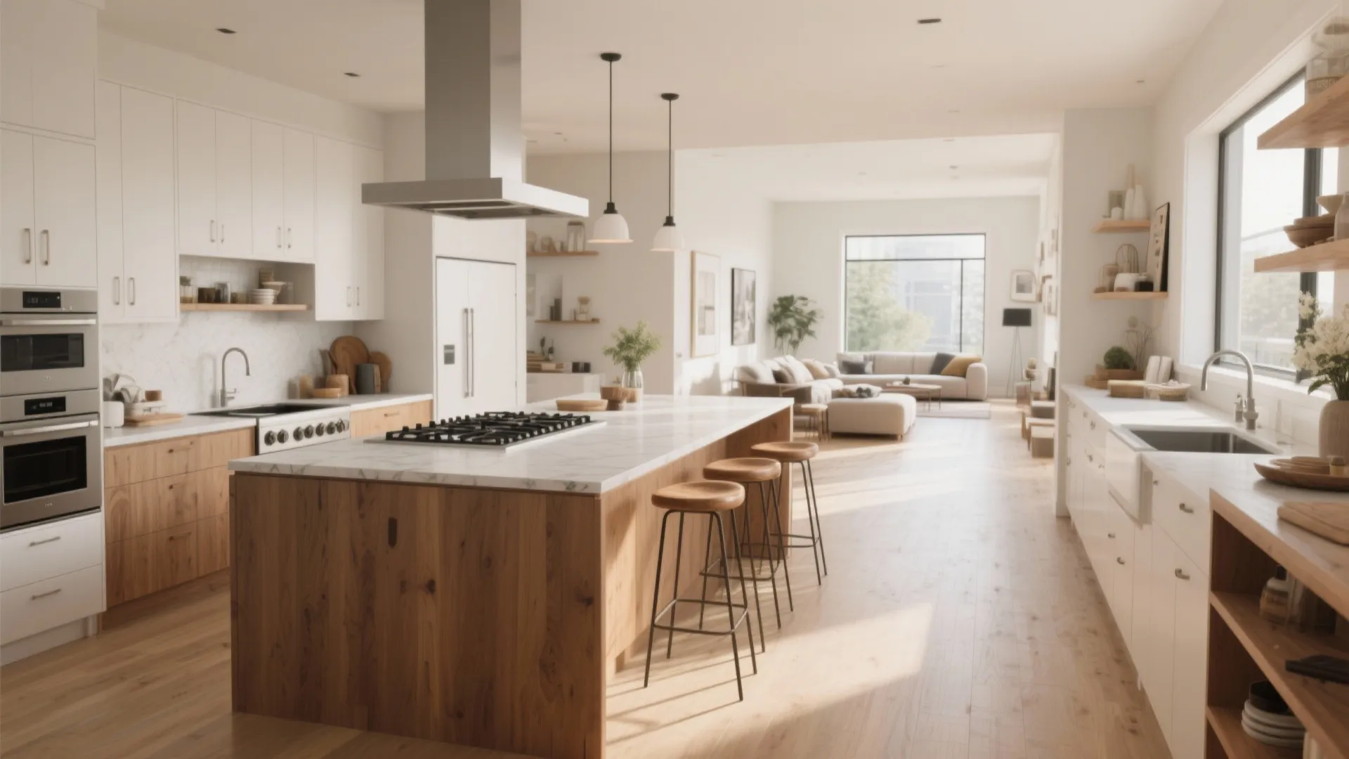 5. Multi-Function Peninsula to Zone Open Plan