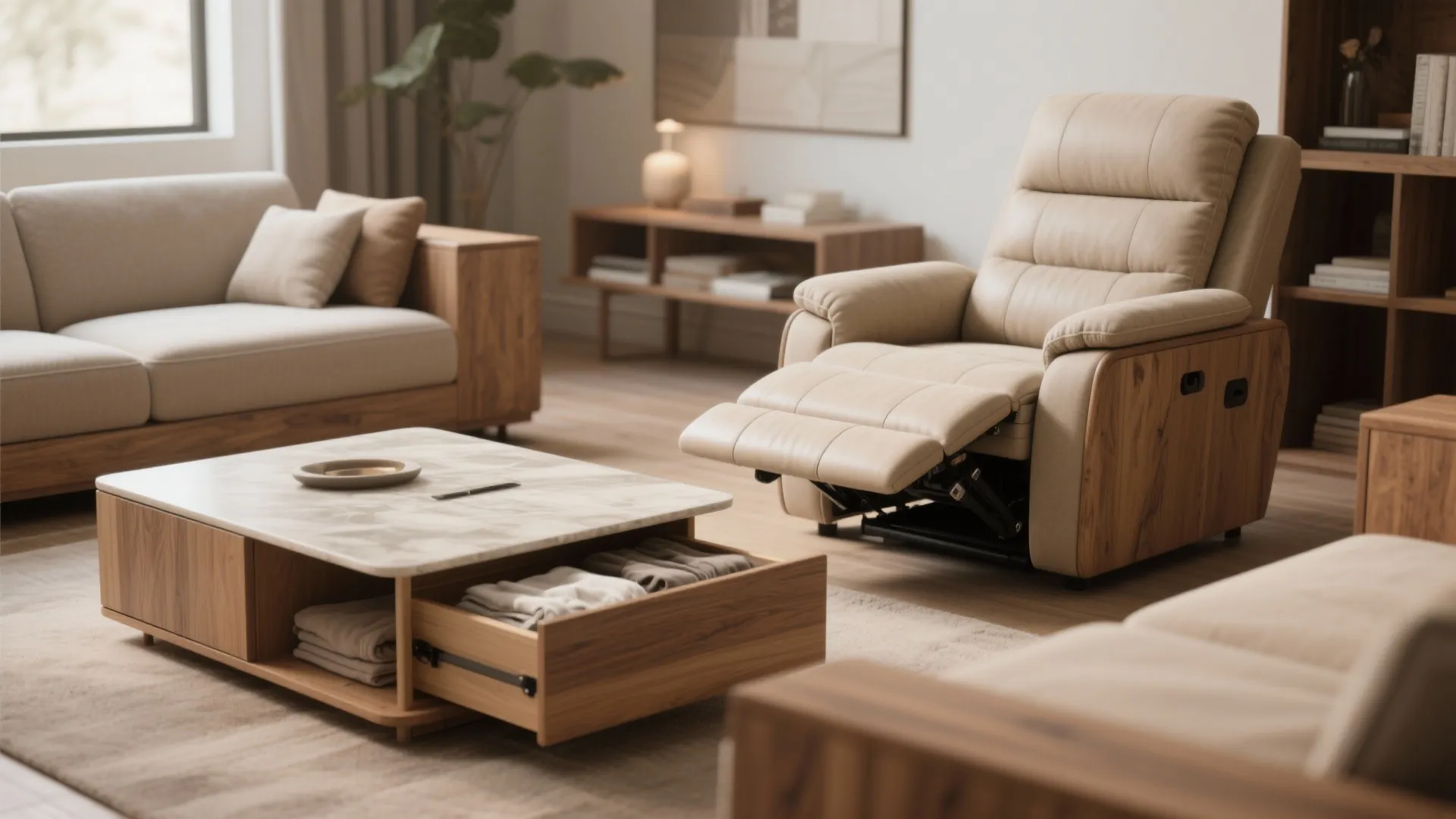 4. Multifunction recliners: storage, sleeper, and modular pairings