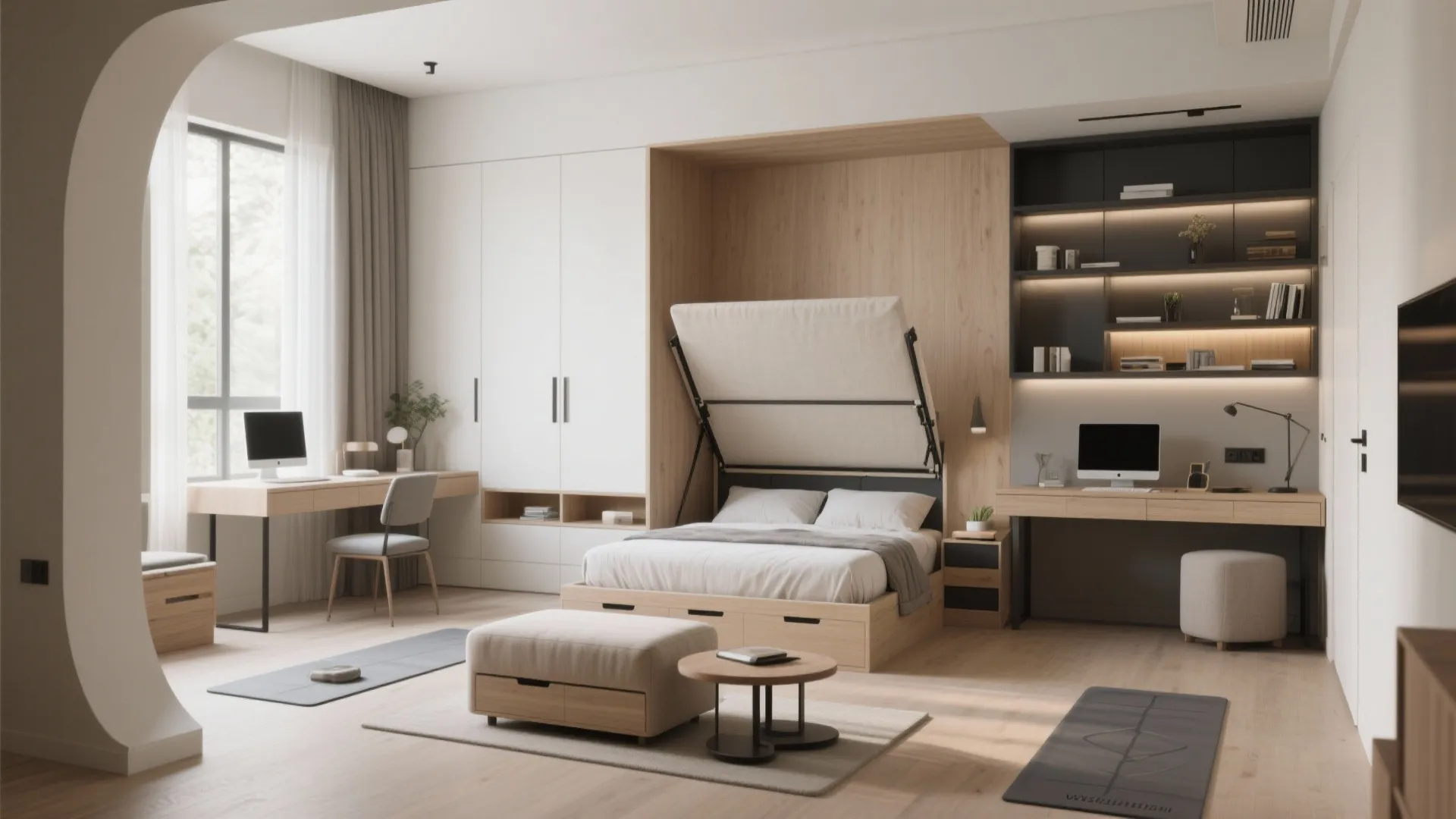 Multi-Functional Furniture for Dual-Purpose Rooms