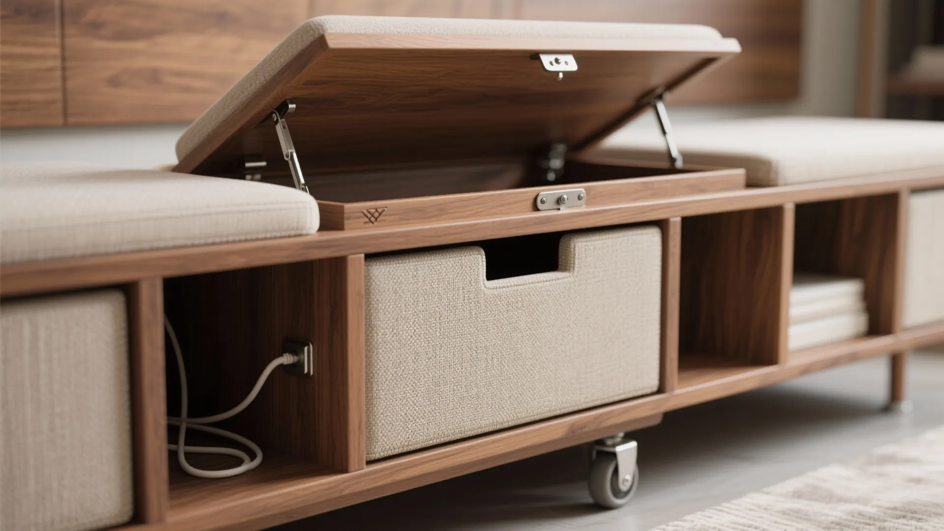 4. Multi-use seating with integrated storage