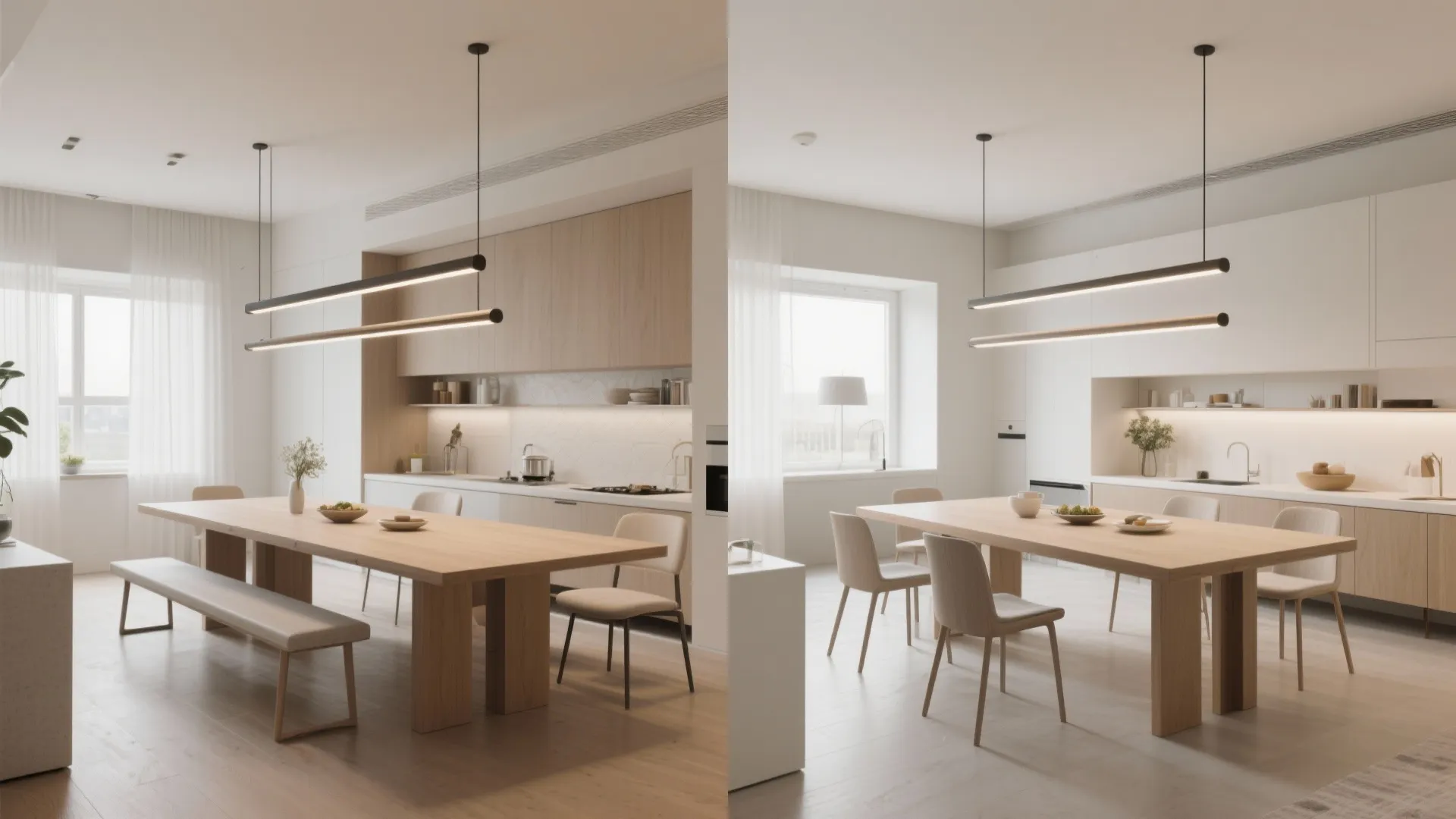 2. Multi-segment linear fixtures for flexible layouts