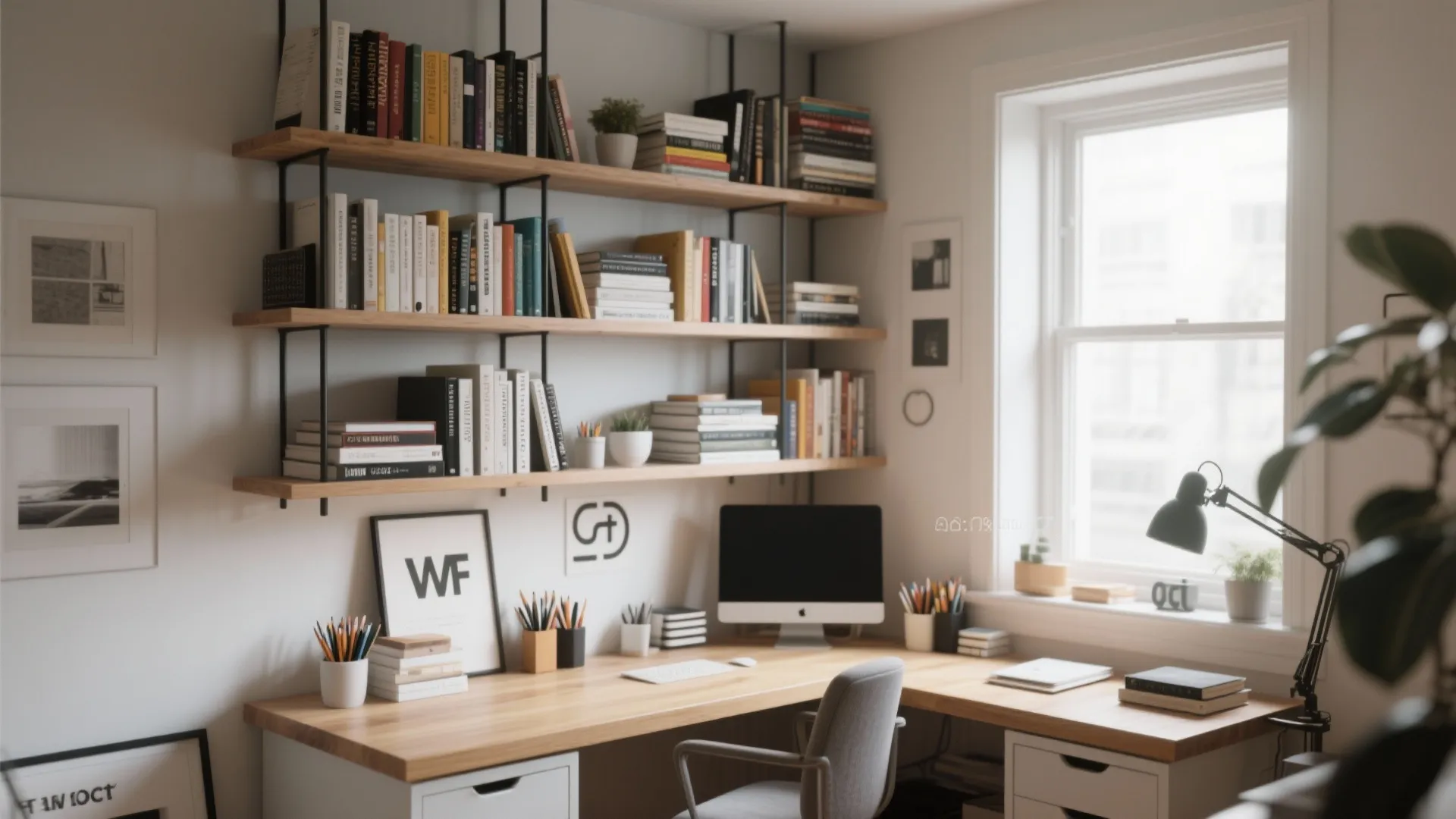 Multi-Level Shelving Desk