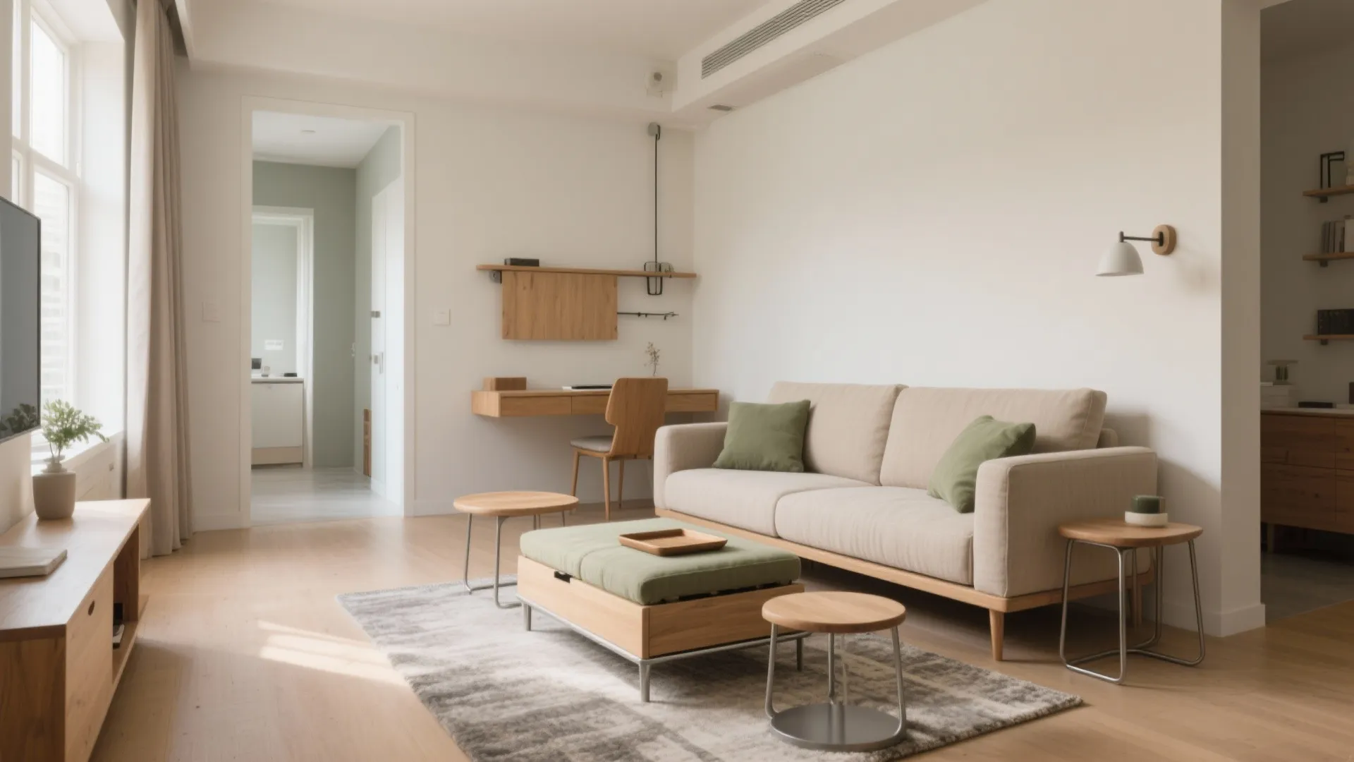 2) Right-Size, Multi-Tasking Furniture