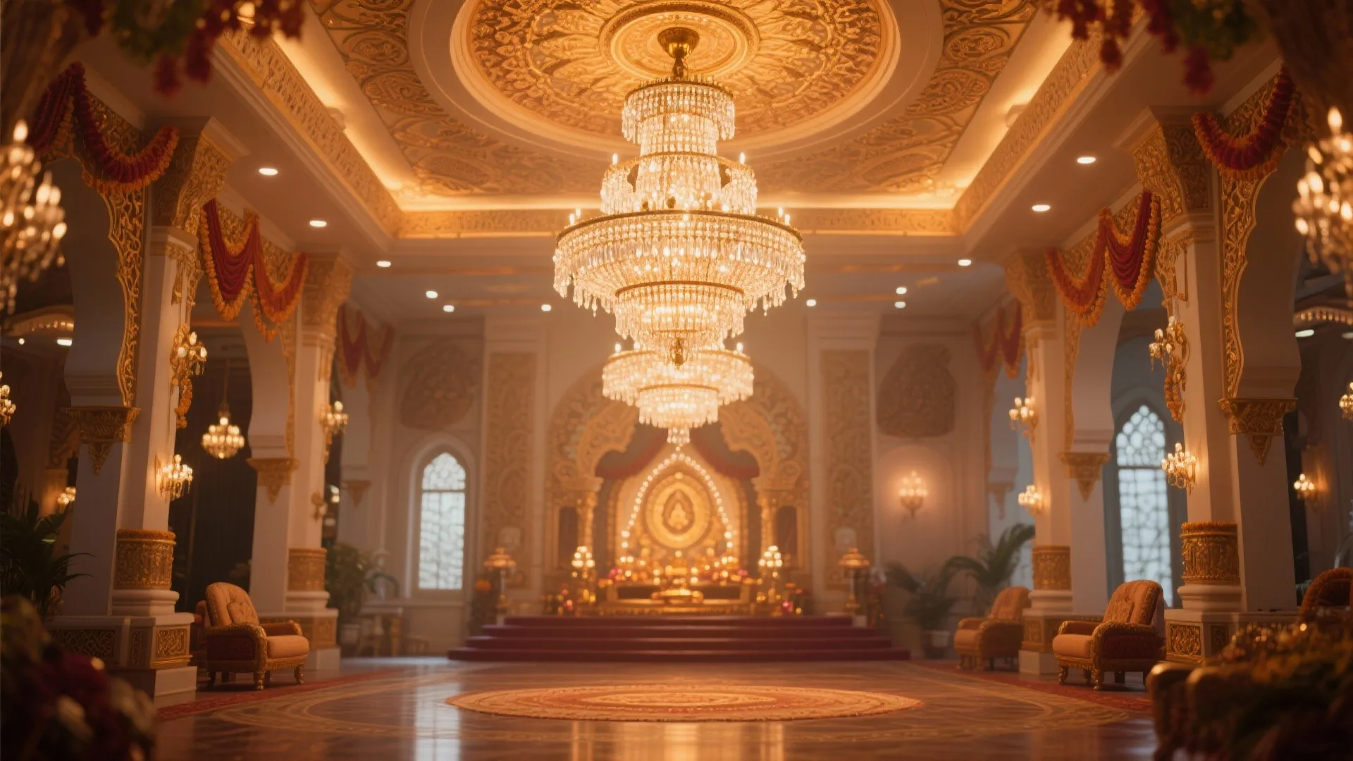 Multi-tier Chandeliers