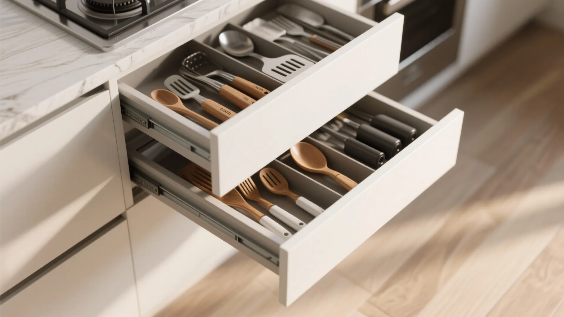 10. Multi-Tiered Drawer Inserts