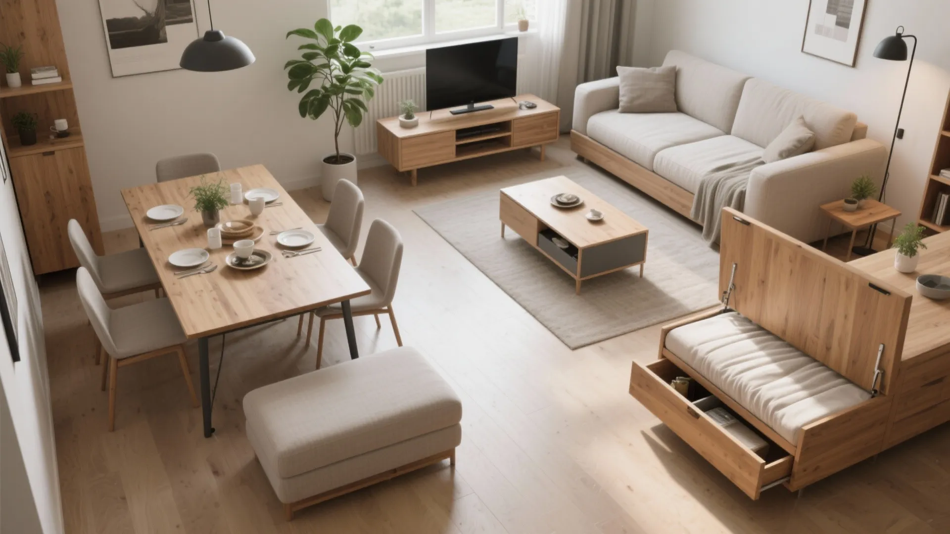 1. Make multifunctional furniture the star