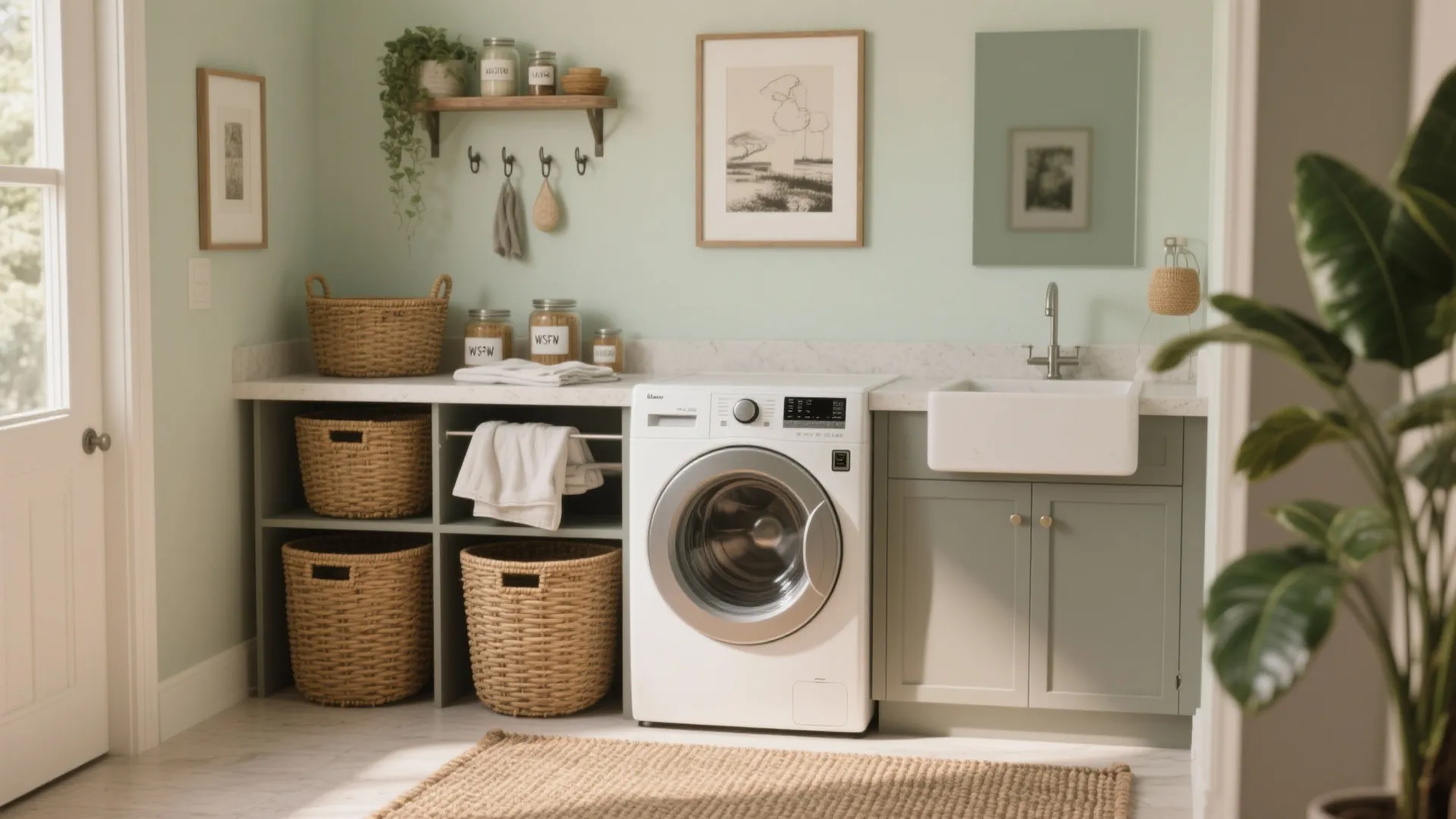 5. Multi-Use Counter and Styling Gallery Wall