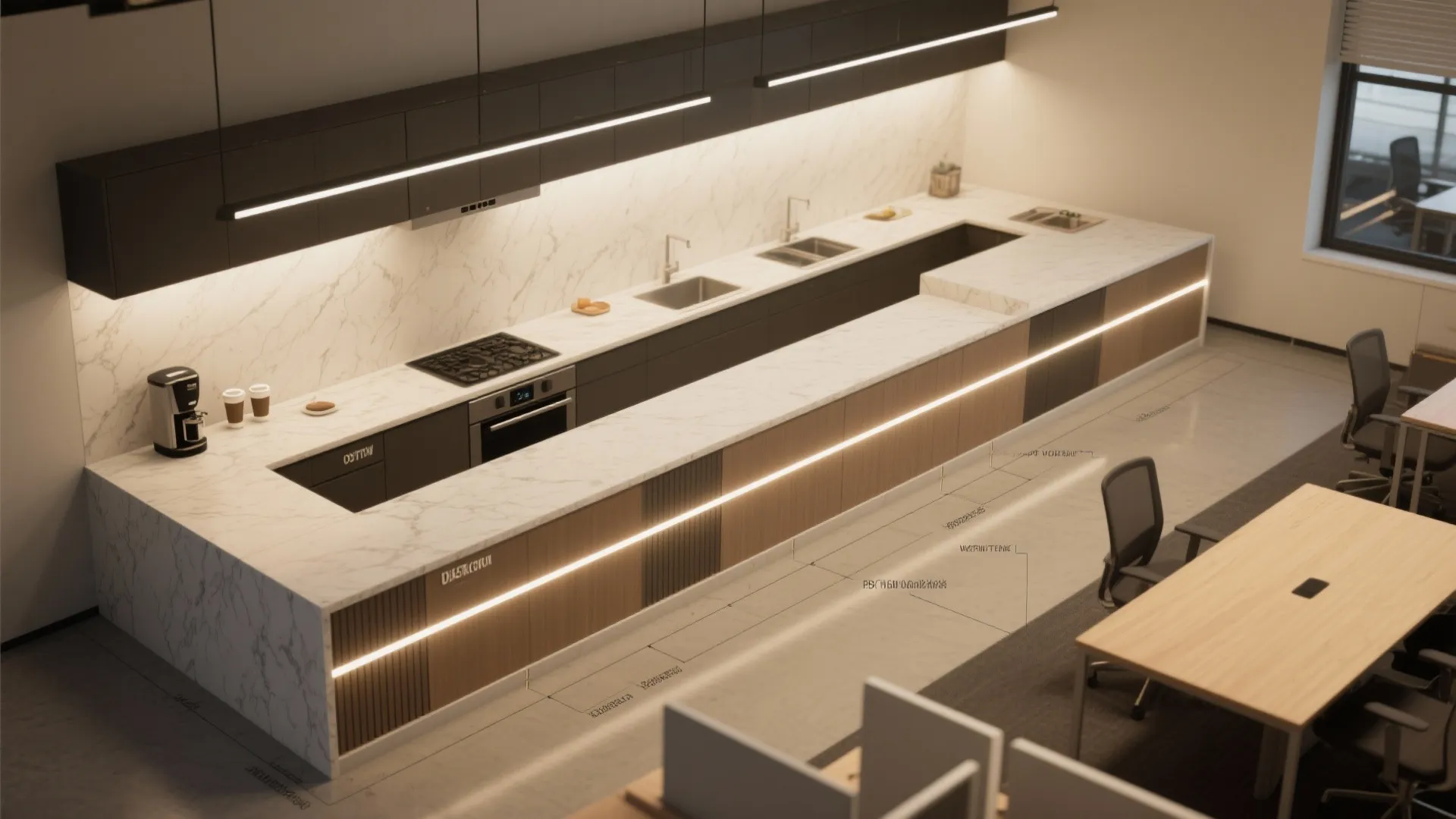 3. Multi-use counters with thoughtful zones