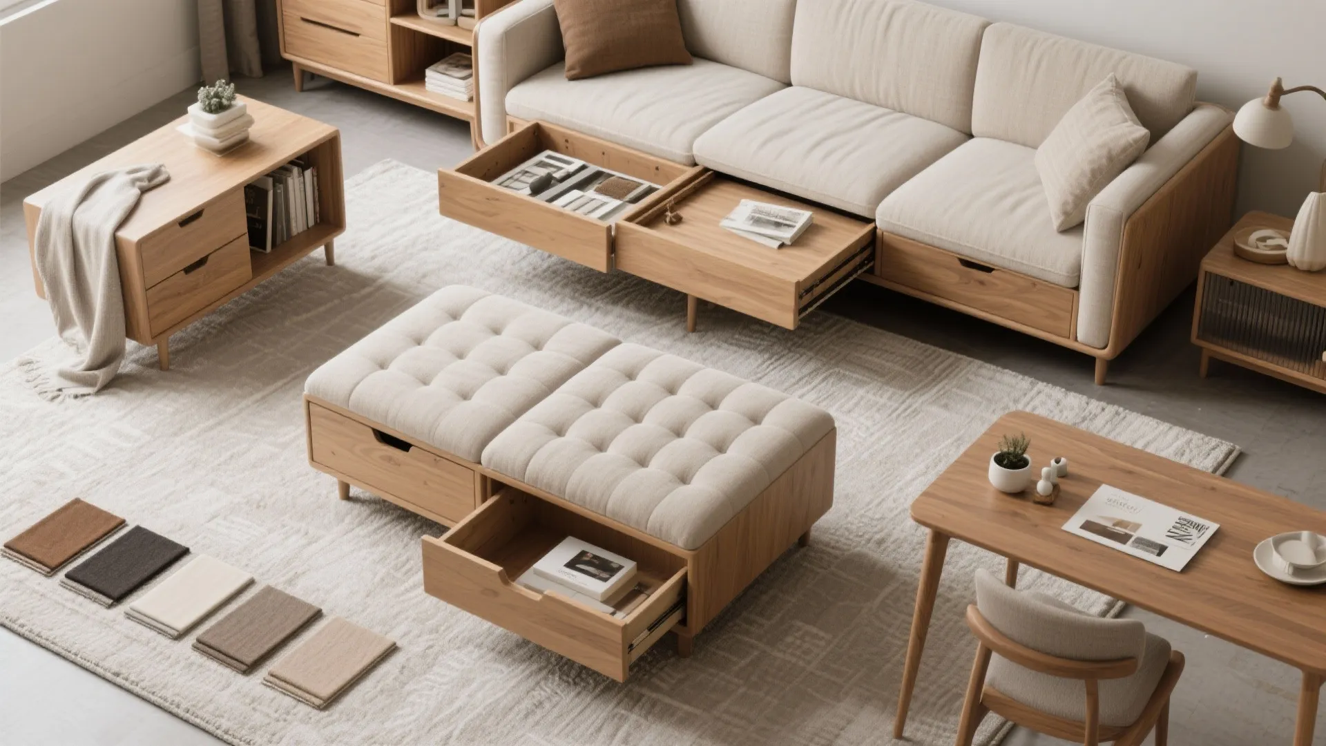 Multi-functional furniture pieces