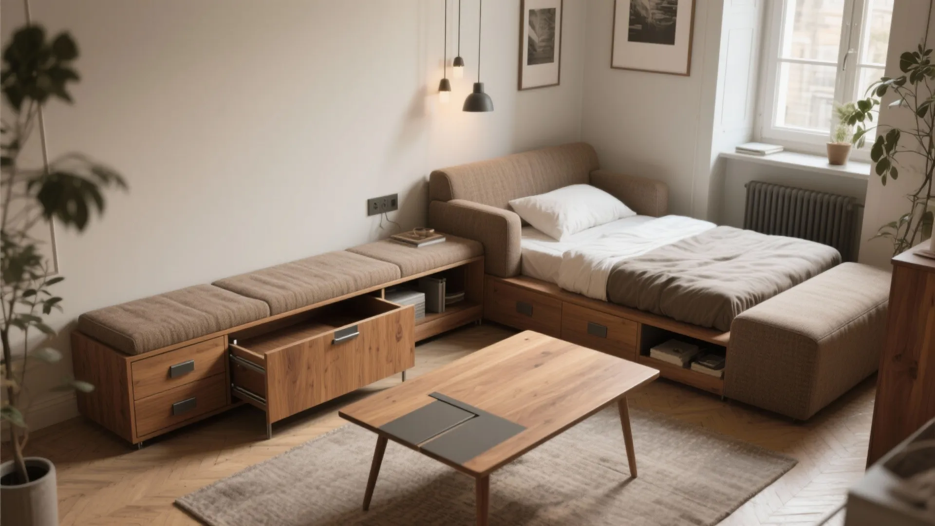 4. Multipurpose Furniture with Honest Proportions