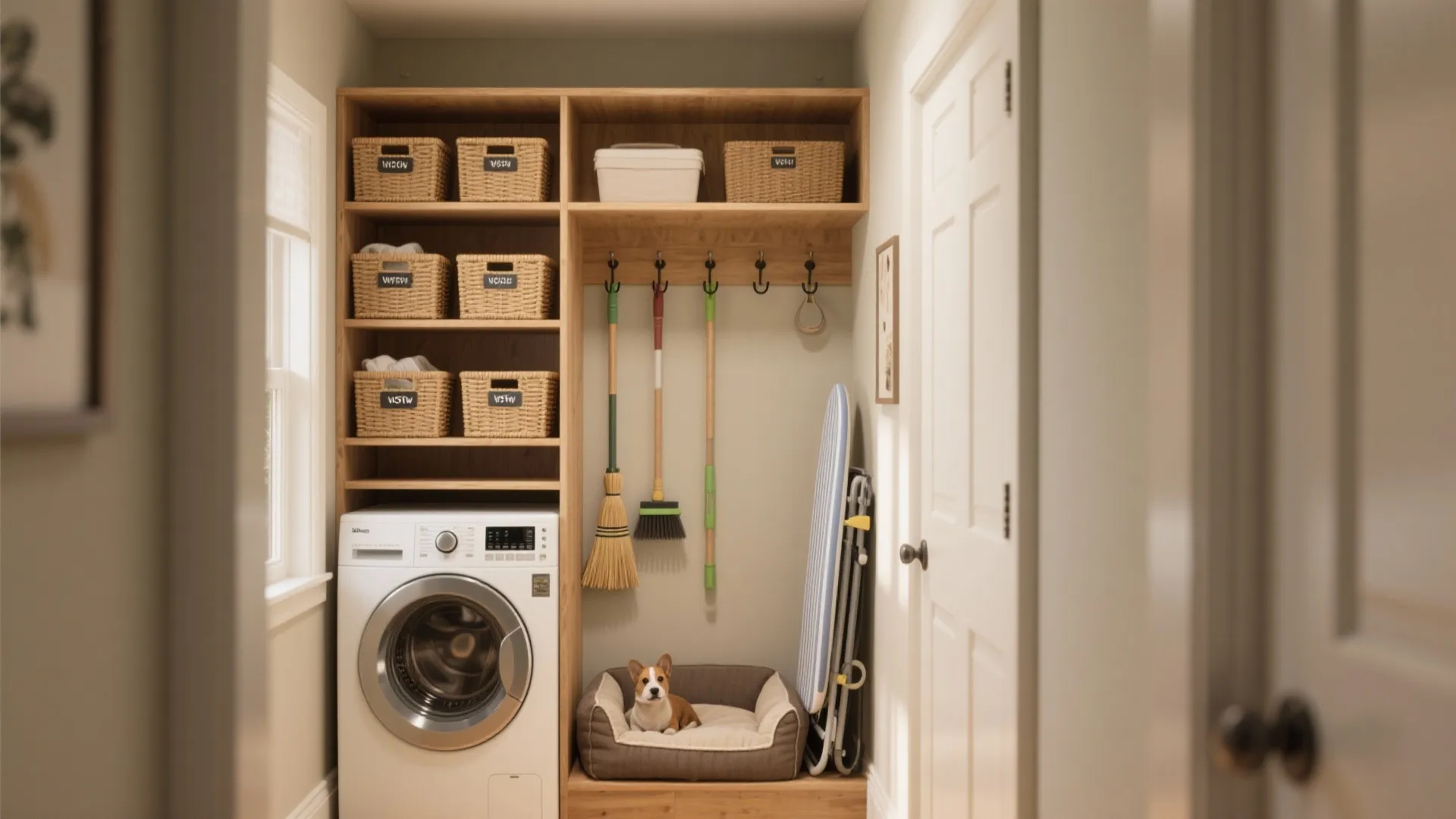 5. Turn the closet into a multi-use utility nook