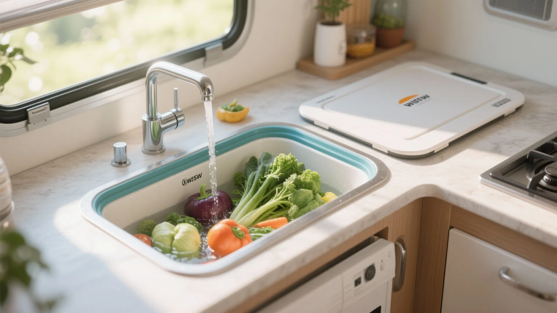 Sink cover doubling as prep and wash basin