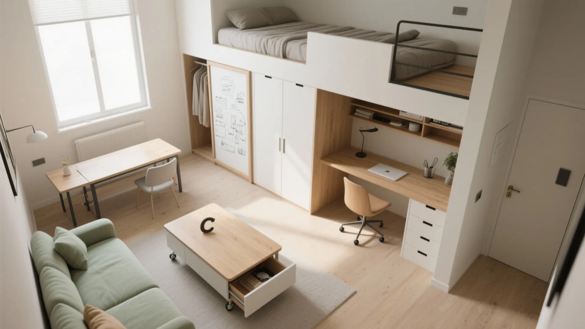 Multi-Use Pieces: Pull-Outs, C-Tables, and Loft Combos