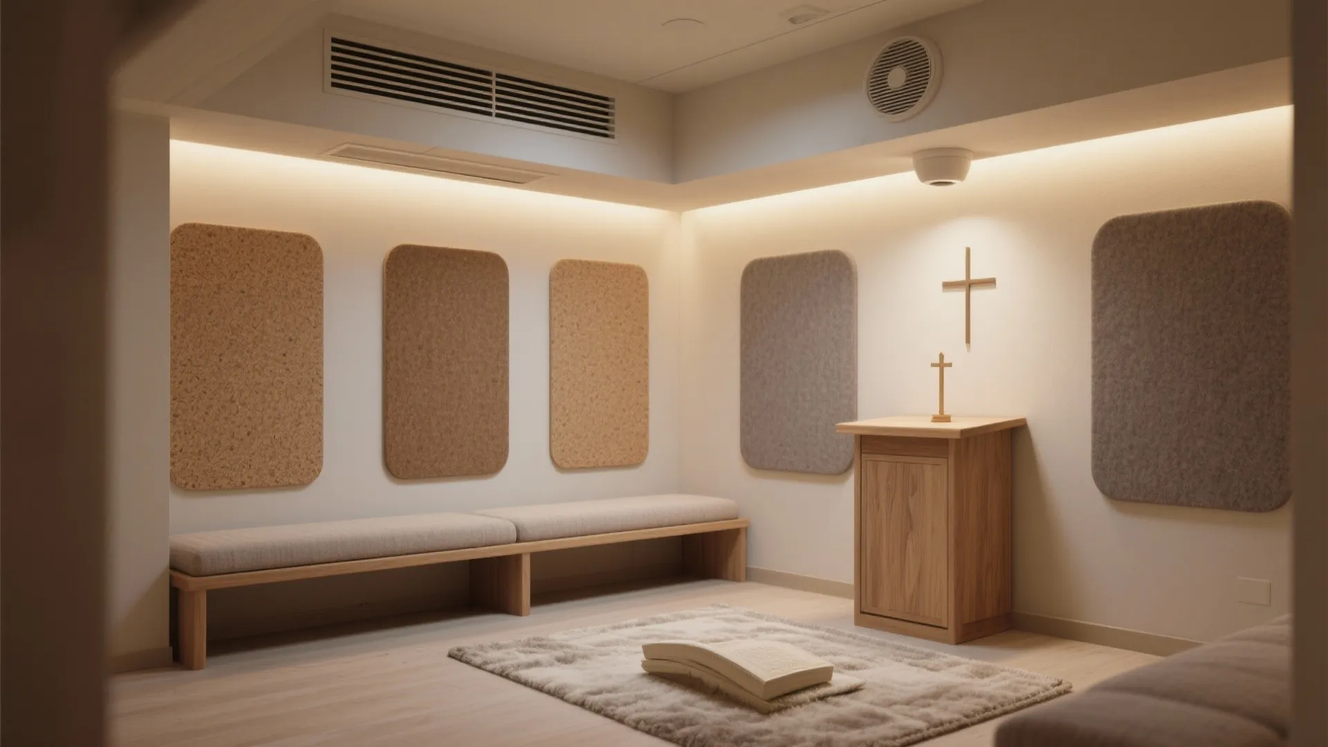Calming Multi-Faith Nook with Acoustics and Ventilation