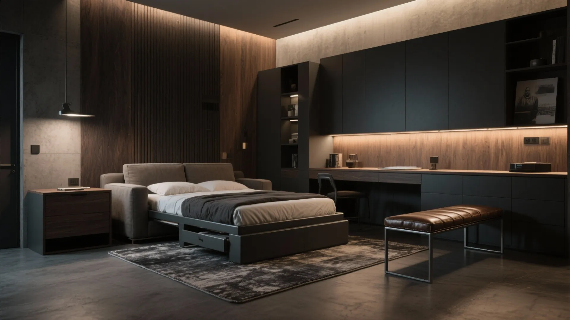 2. Multifunction furniture that looks masculine