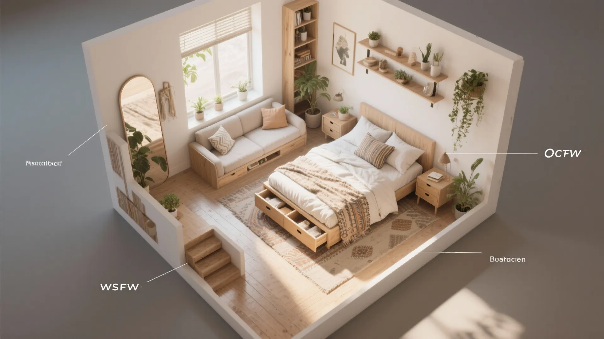 3. Multifunctional furniture is your best friend