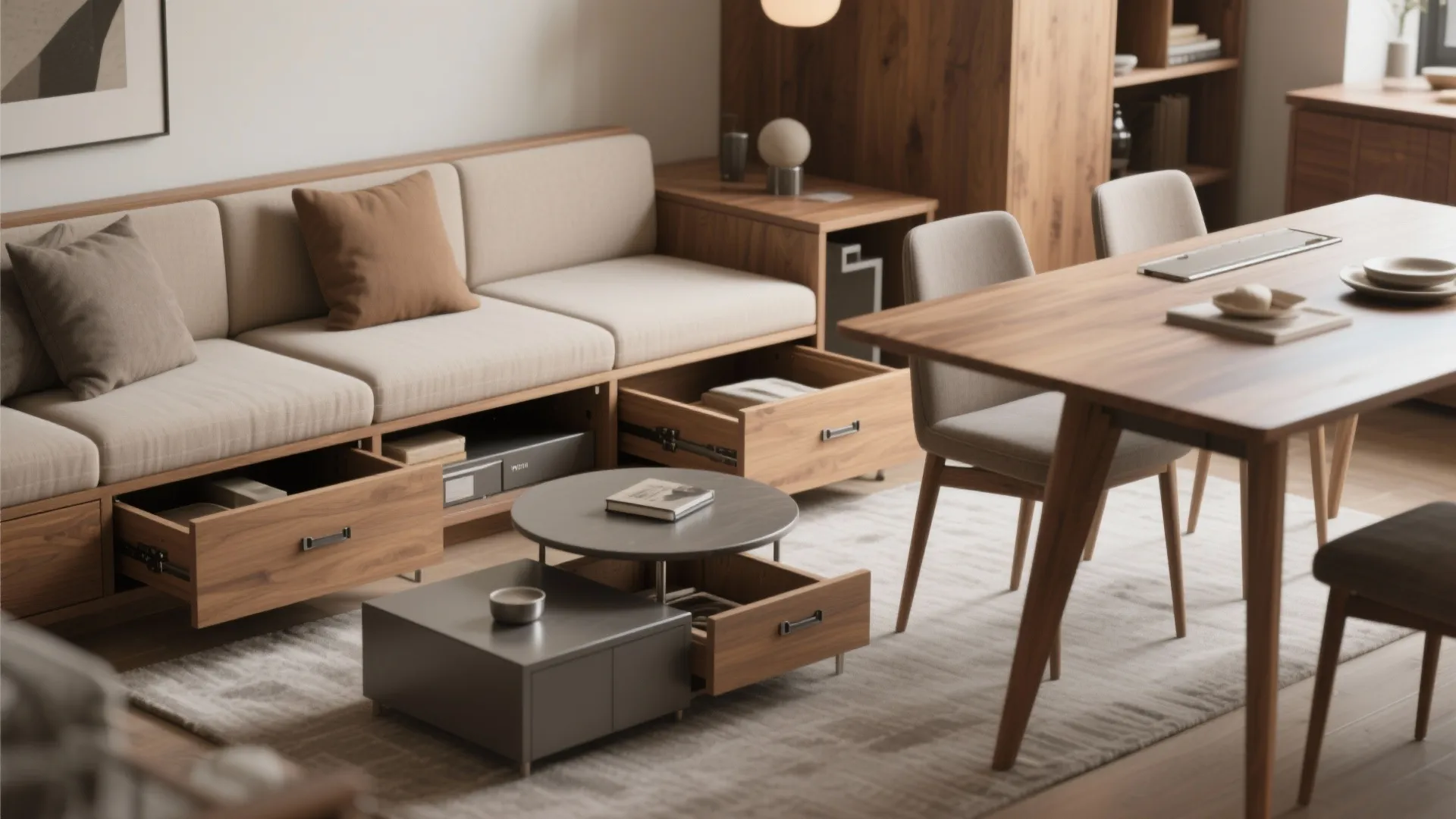 2. Choose multifunctional furniture that hides its magic
