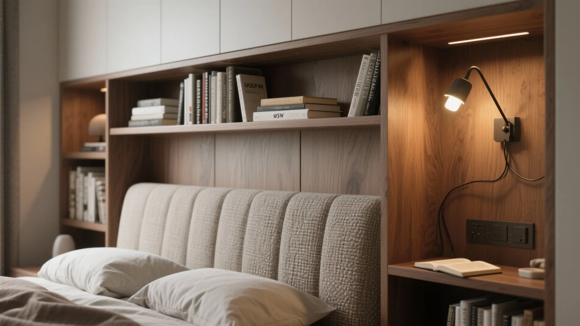 2. Build a multifunctional headboard