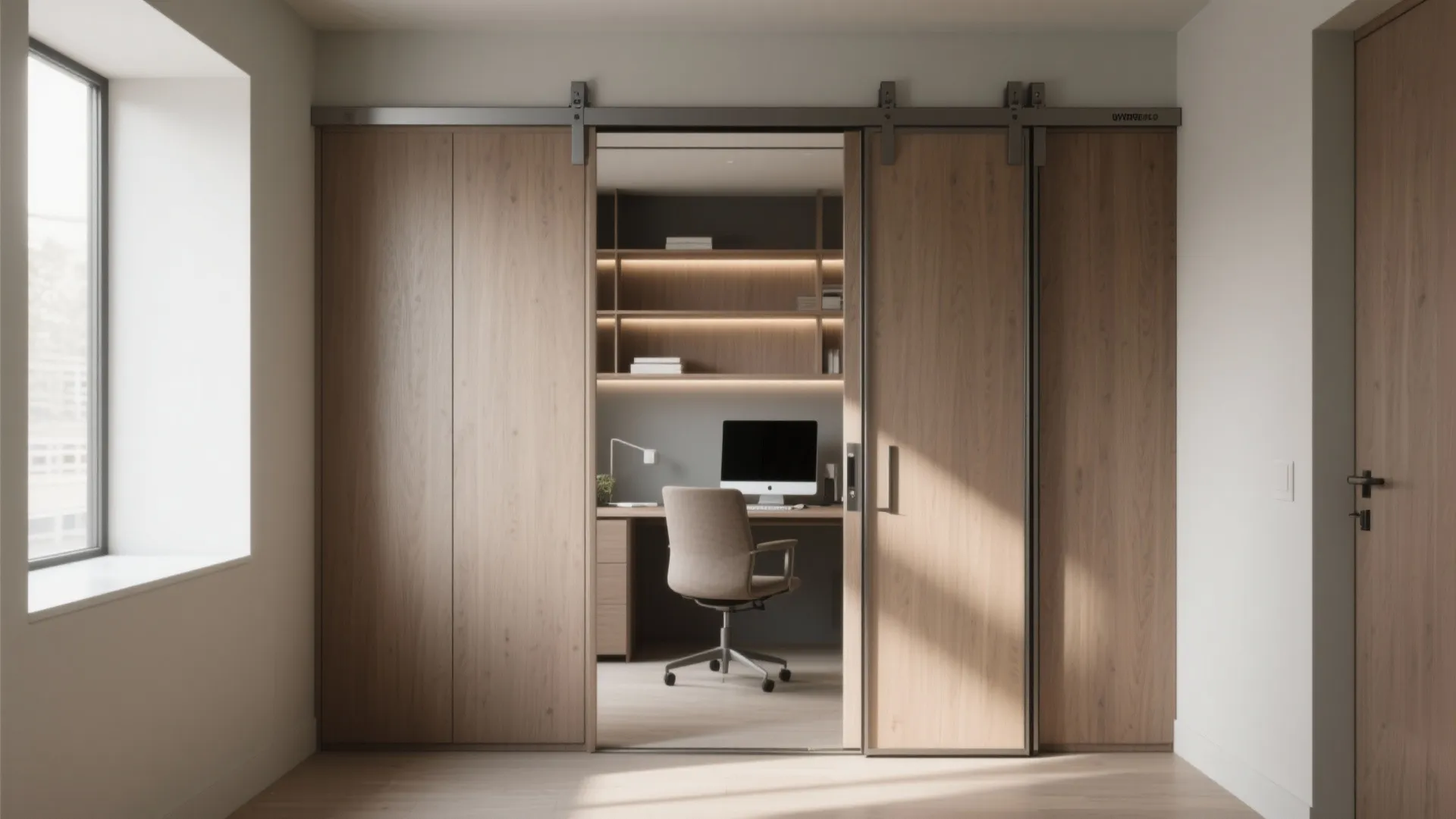 5. Multifunctional Nook with Sliding Doors
